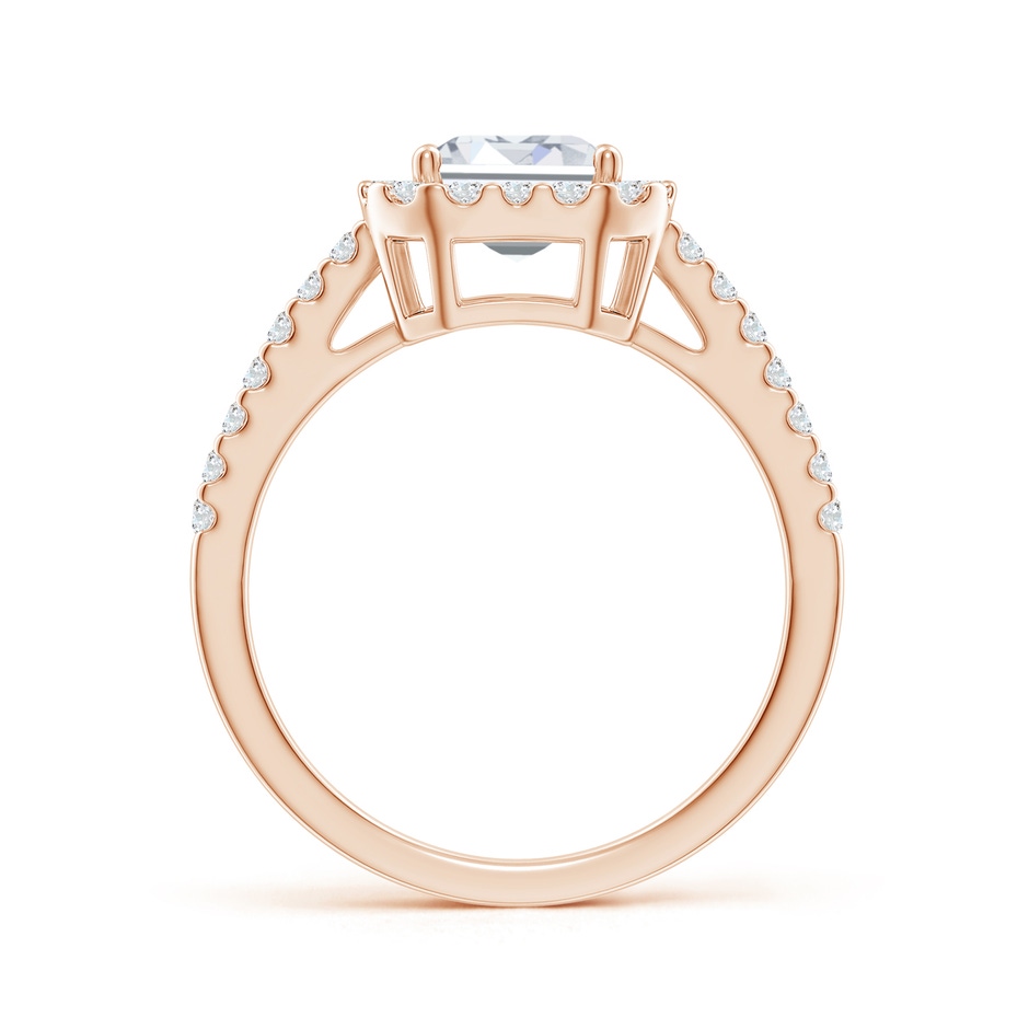 7x5mm GVS2 Emerald-Cut Diamond Halo Ring in Rose Gold side 199