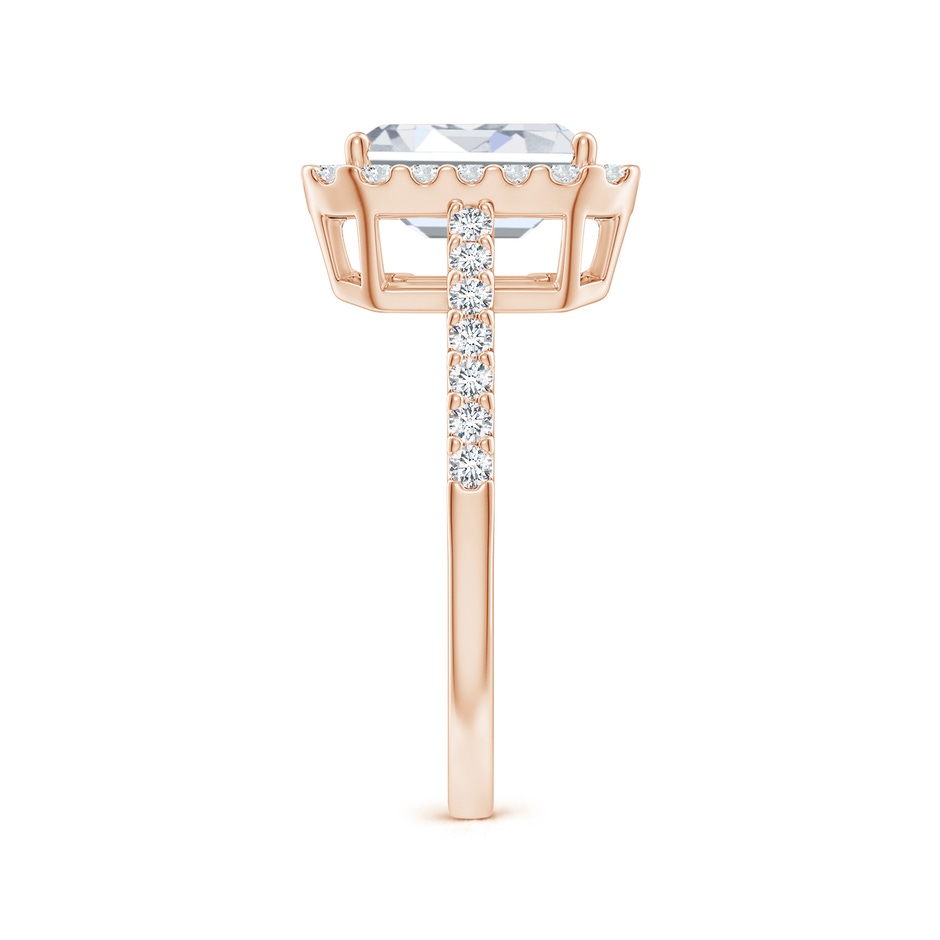 7x5mm GVS2 Emerald-Cut Diamond Halo Ring in Rose Gold side 299