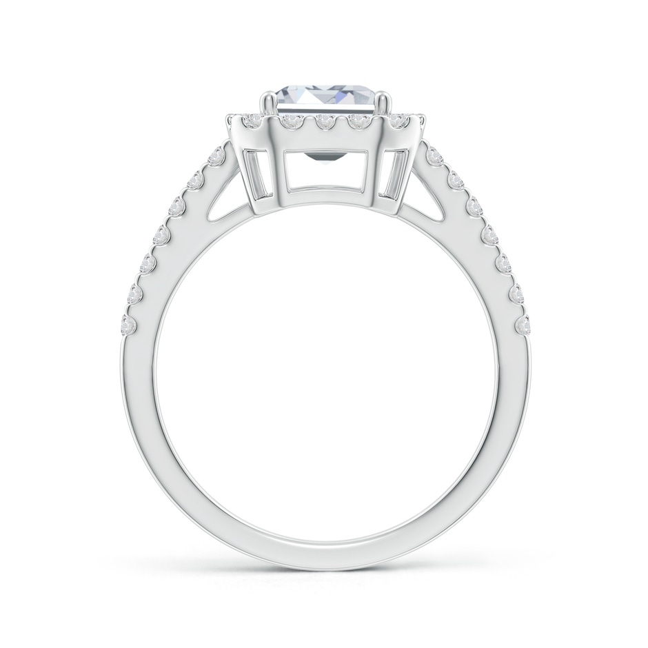 7x5mm HSI2 Emerald-Cut Diamond Halo Ring in P950 Platinum side 199
