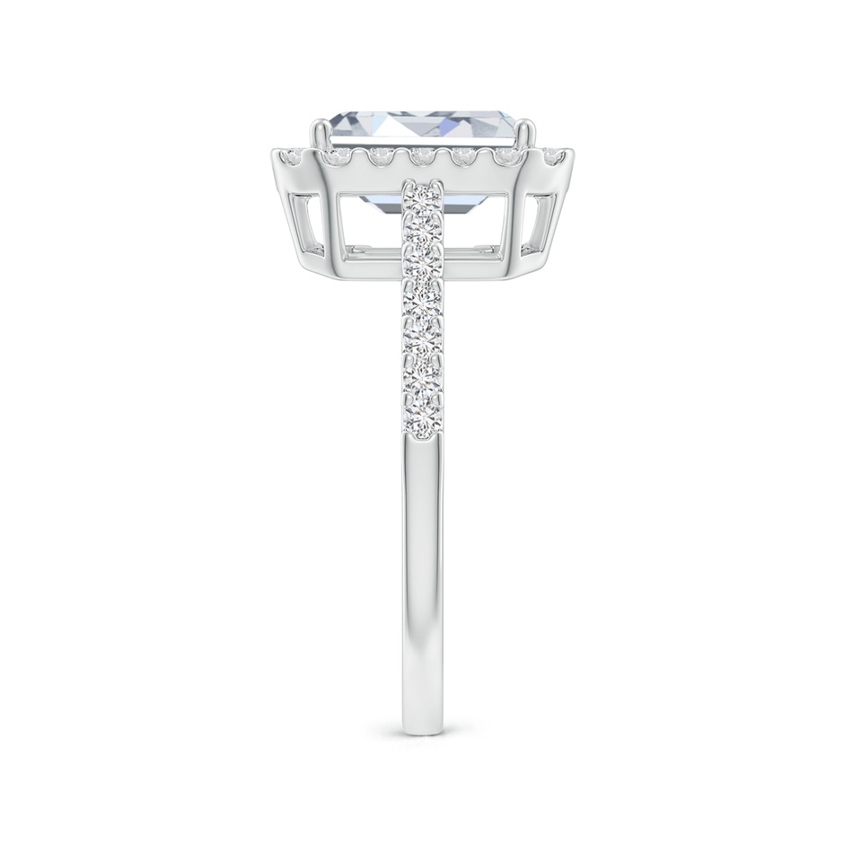 7x5mm HSI2 Emerald-Cut Diamond Halo Ring in P950 Platinum side 299