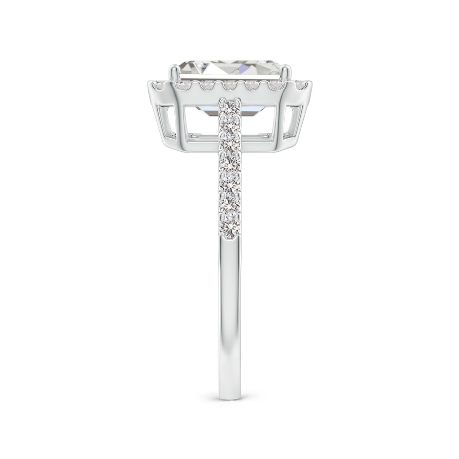 7x5mm IJI1I2 Emerald-Cut Diamond Halo Ring in P950 Platinum side 299