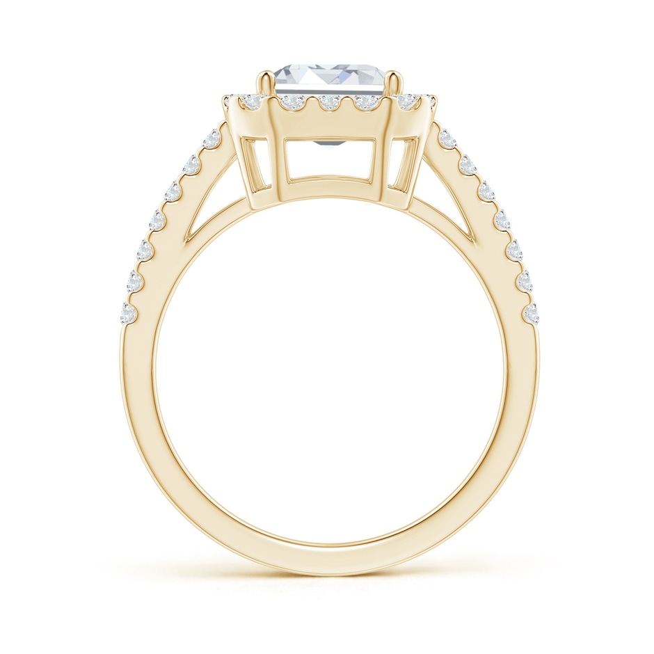 8.5x6.5mm GVS2 Emerald-Cut Diamond Halo Ring in Yellow Gold side 199