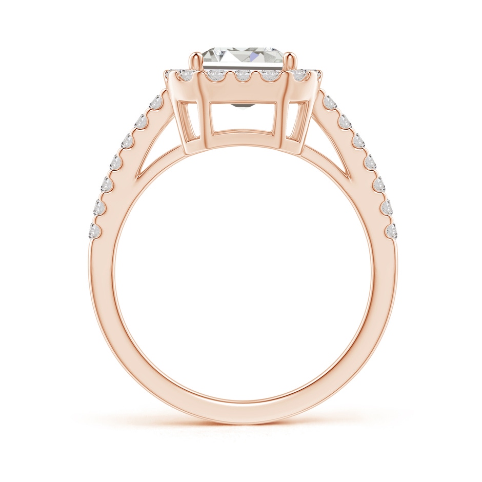 8.5x6.5mm IJI1I2 Emerald-Cut Diamond Halo Ring in Rose Gold side 199