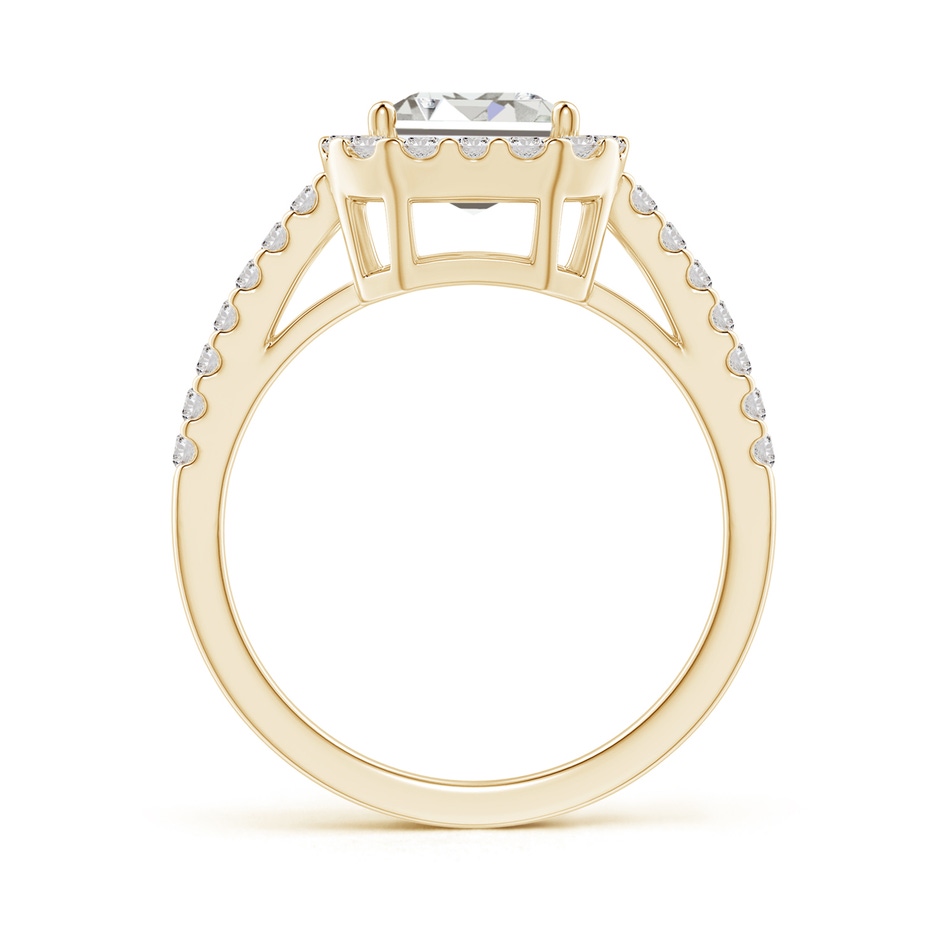 8.5x6.5mm IJI1I2 Emerald-Cut Diamond Halo Ring in Yellow Gold side 199