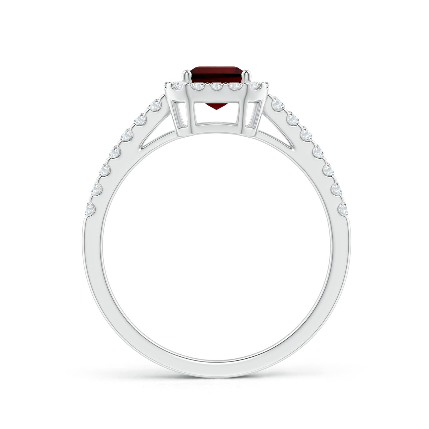 AA - Garnet / 1.53 CT / 14 KT White Gold