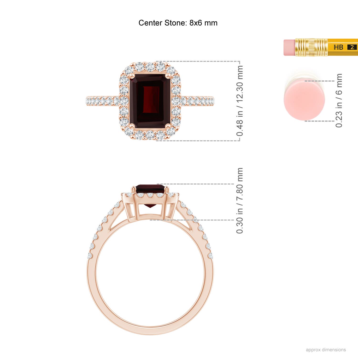 A - Garnet / 2.21 CT / 14 KT Rose Gold