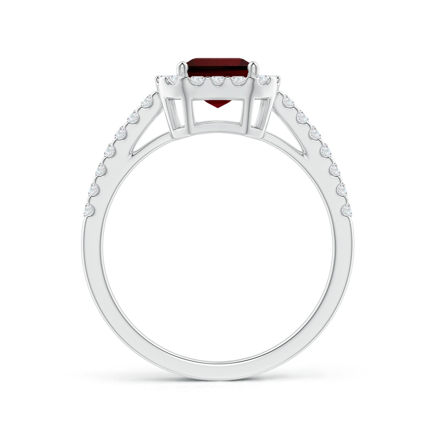 AA - Garnet / 2.21 CT / 14 KT White Gold