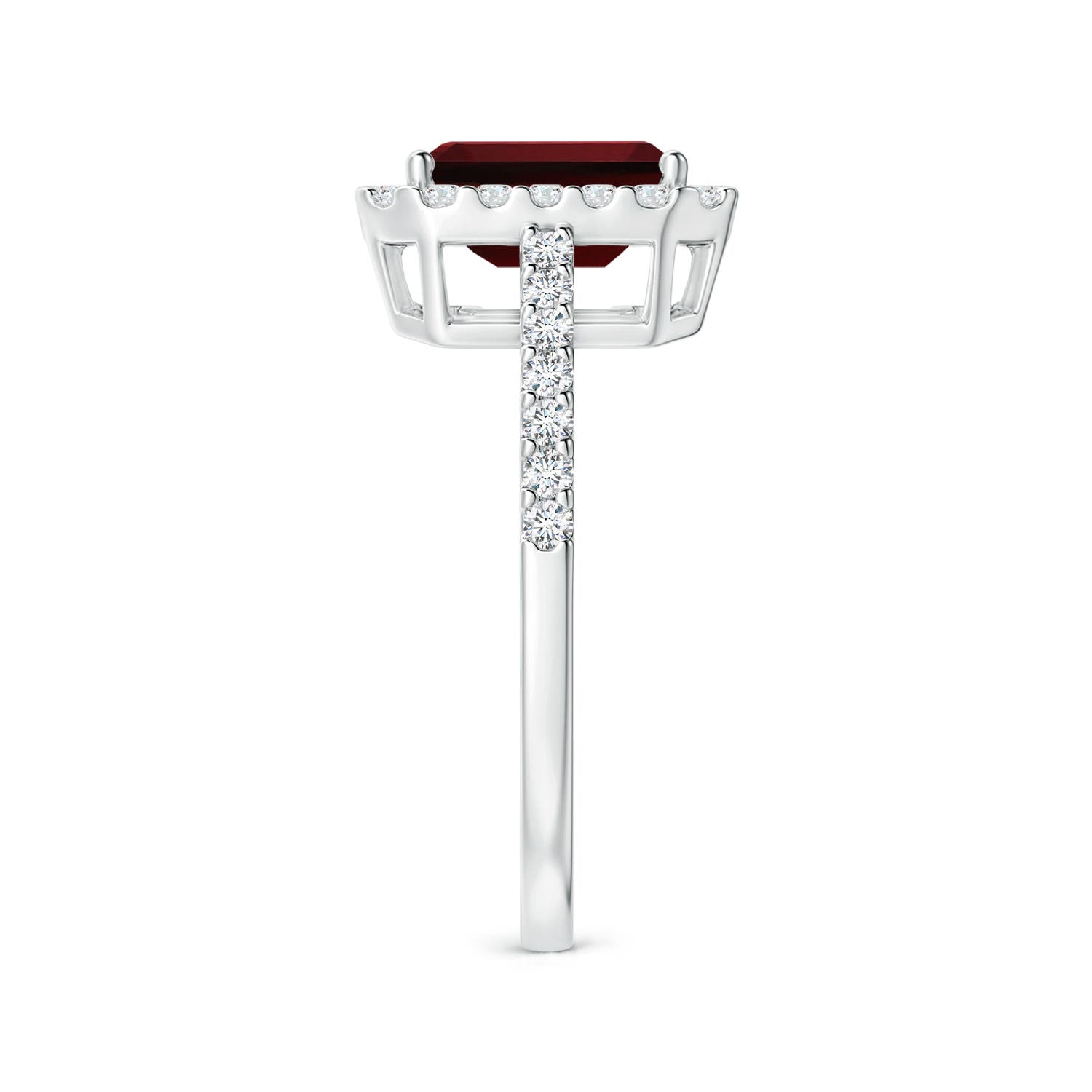 AAAA - Garnet / 2.21 CT / 14 KT White Gold