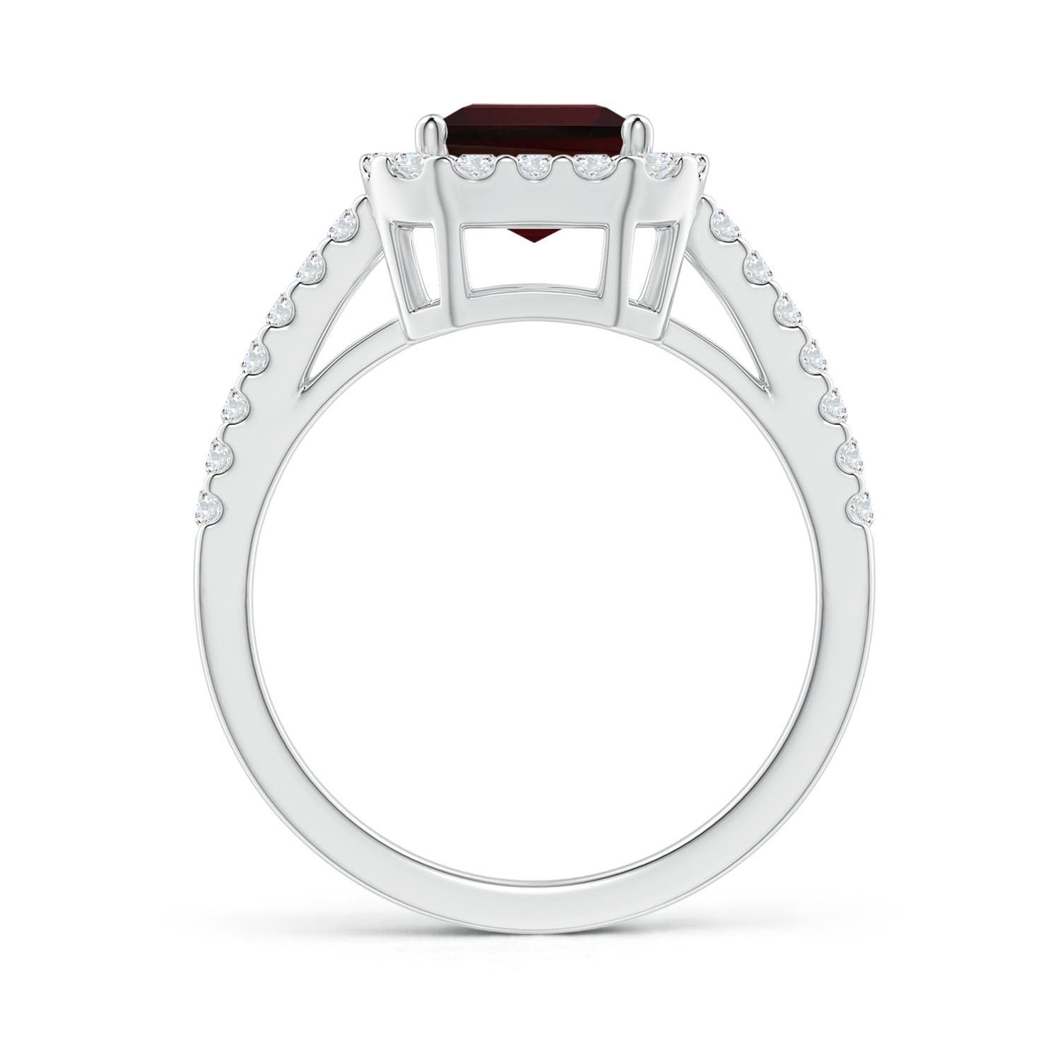 A - Garnet / 3.28 CT / 14 KT White Gold