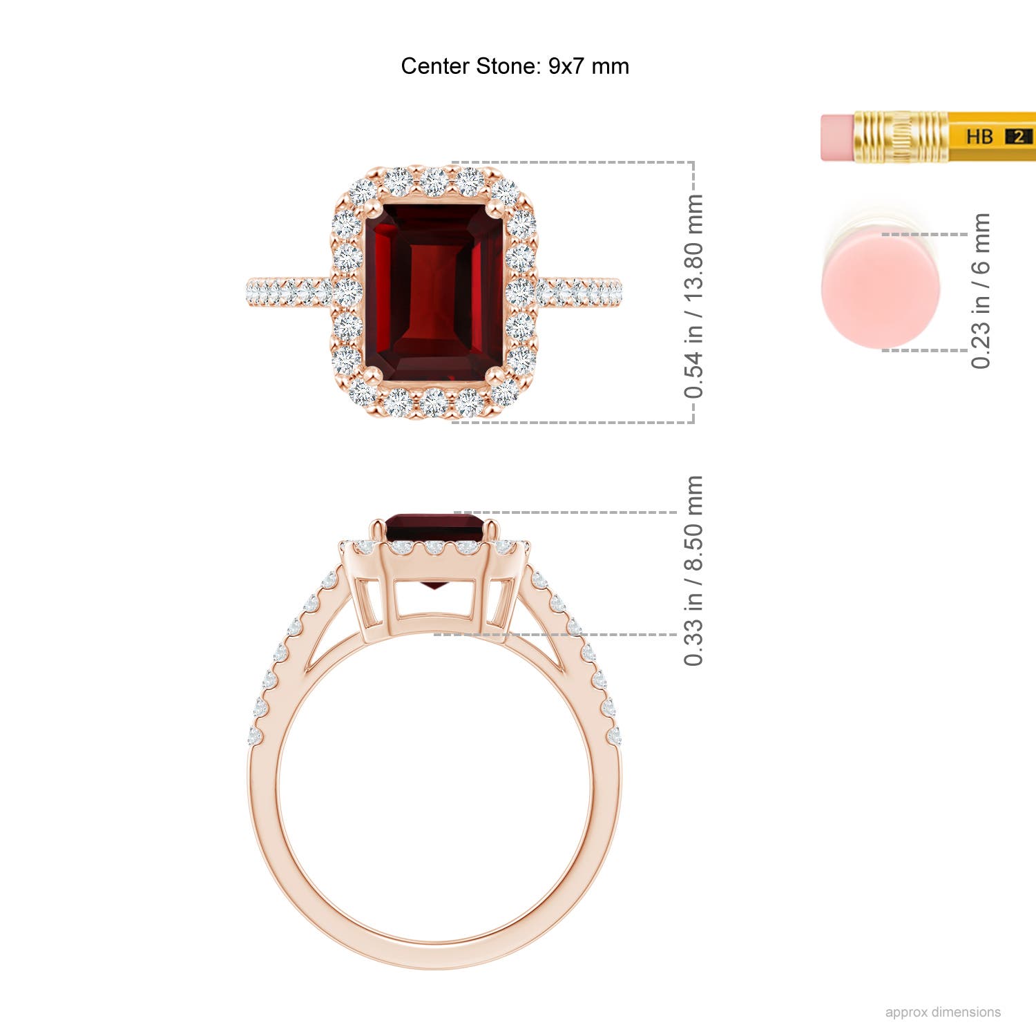 AAA - Garnet / 3.28 CT / 14 KT Rose Gold