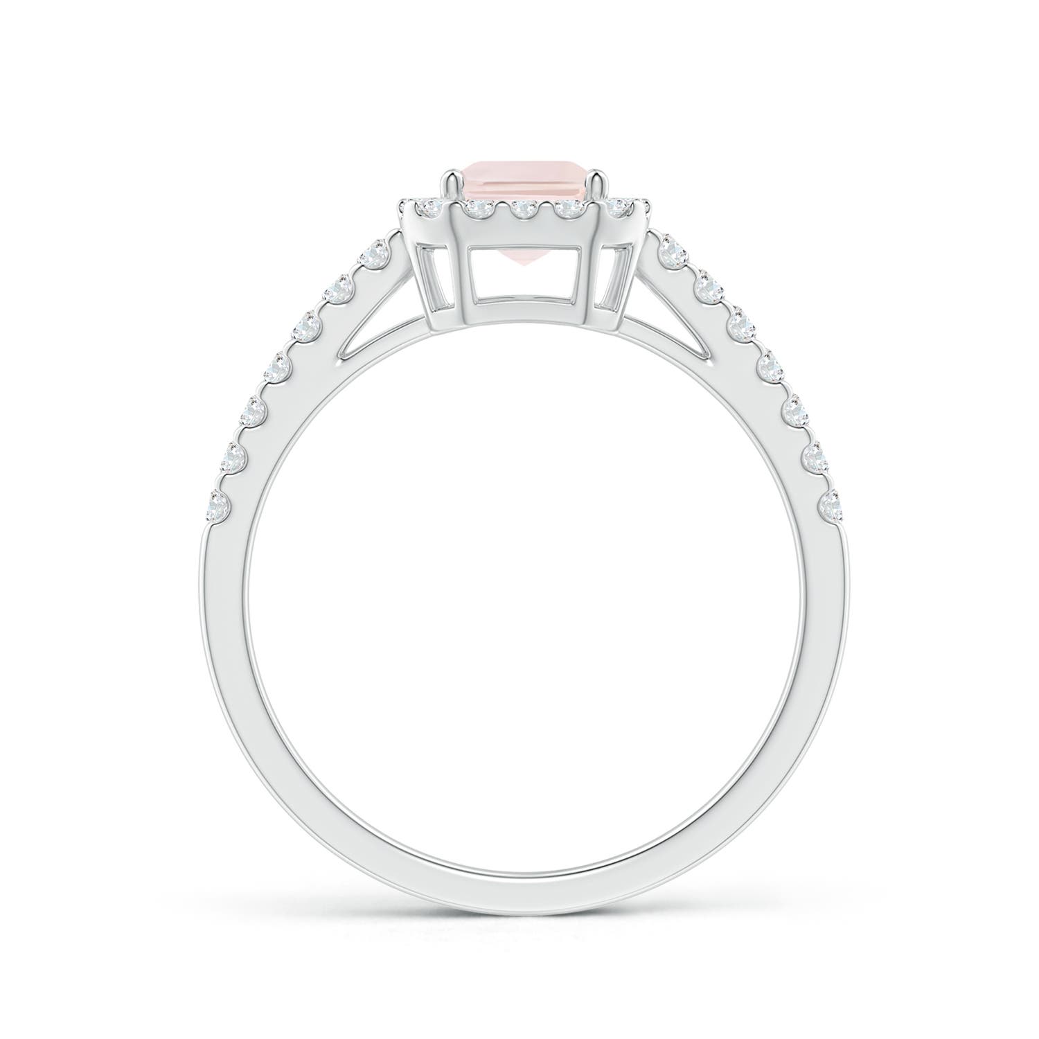 A - Morganite / 1.23 CT / 14 KT White Gold