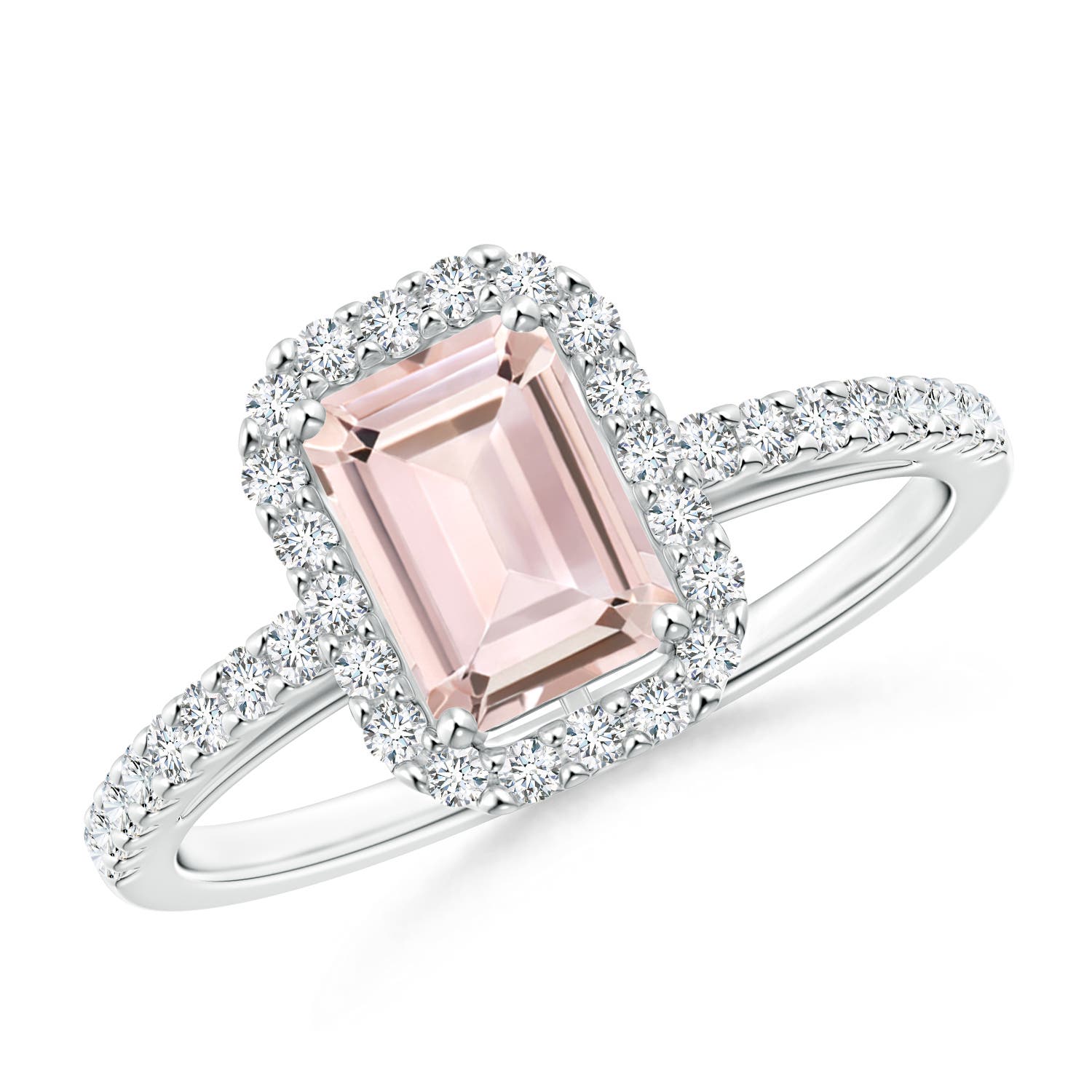 AA - Morganite / 1.23 CT / 14 KT White Gold