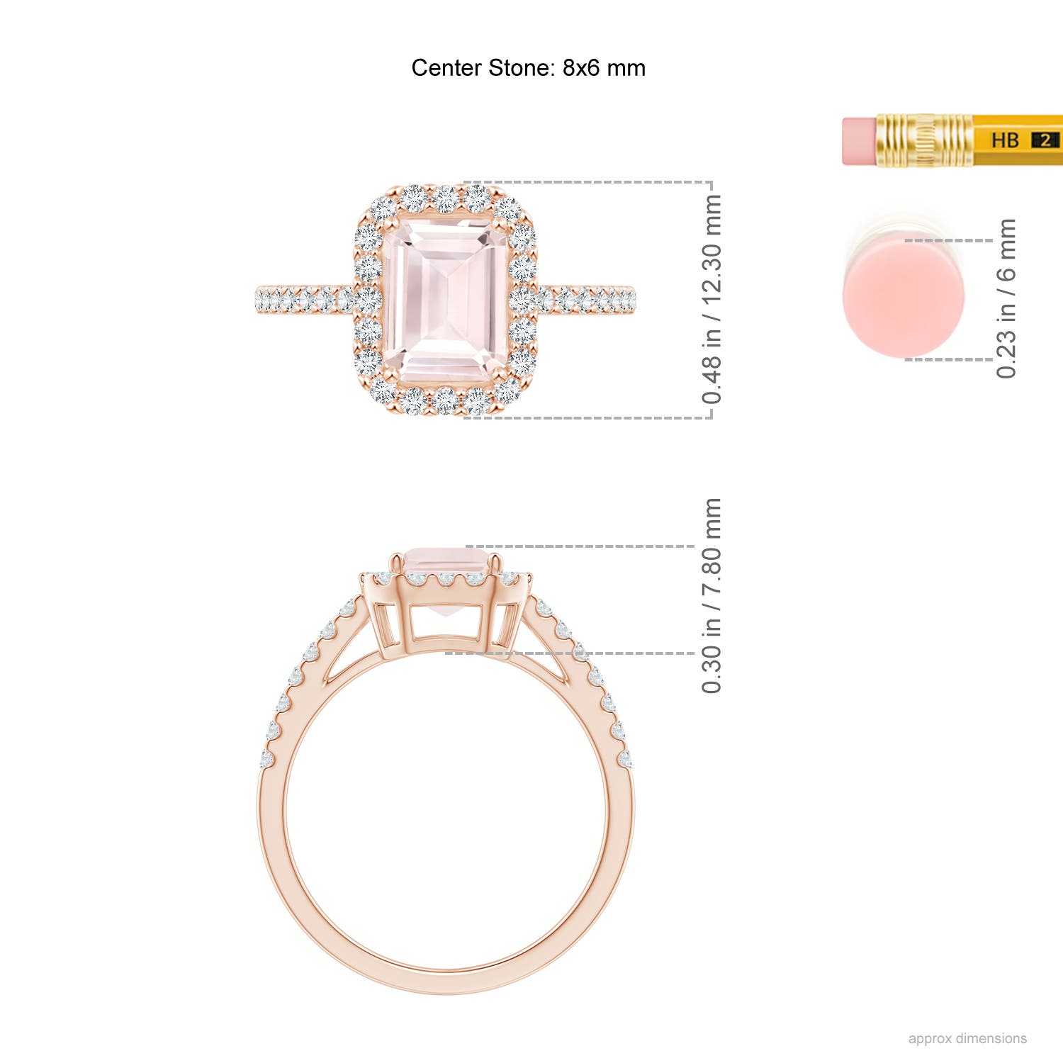 A - Morganite / 1.81 CT / 14 KT Rose Gold