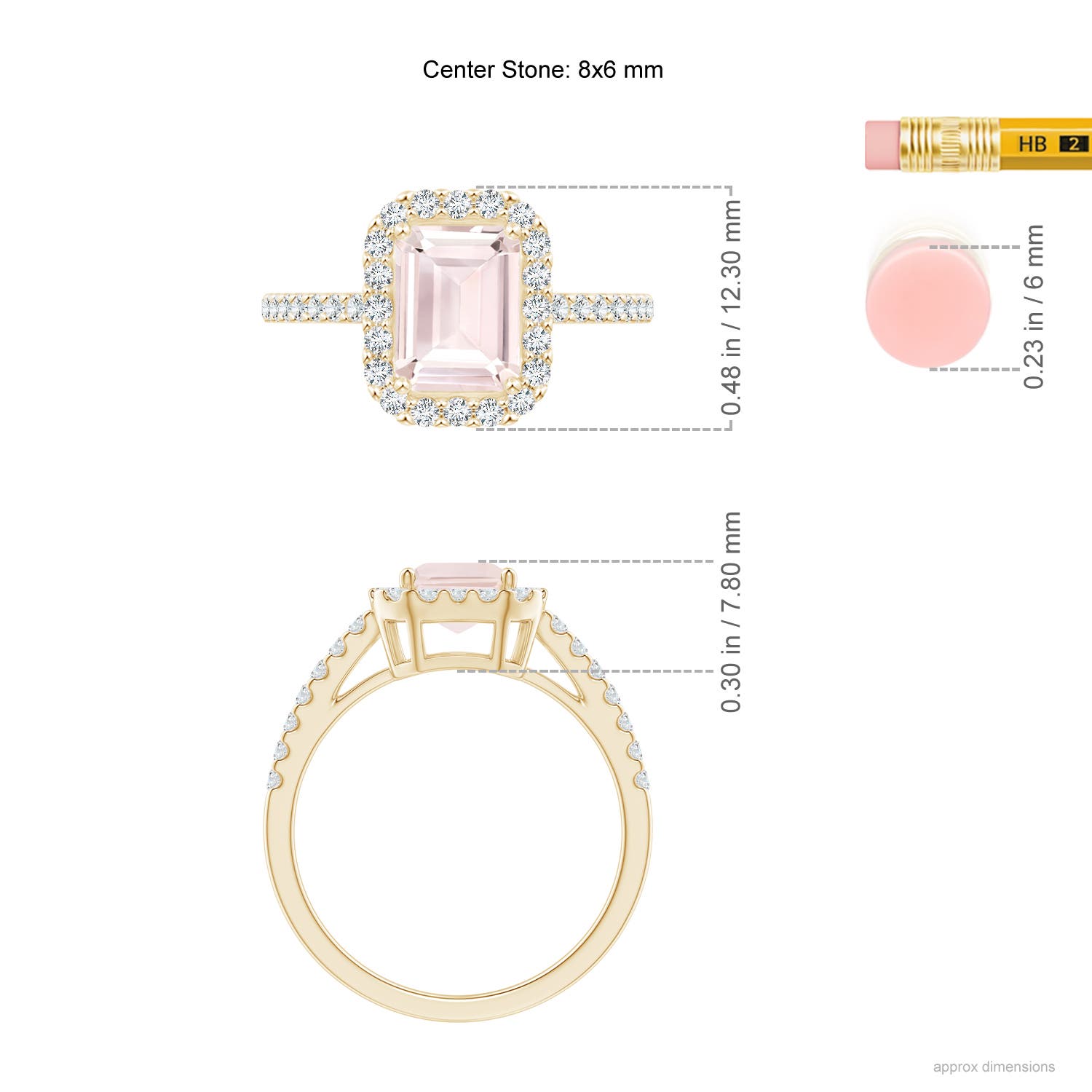 A - Morganite / 1.81 CT / 14 KT Yellow Gold