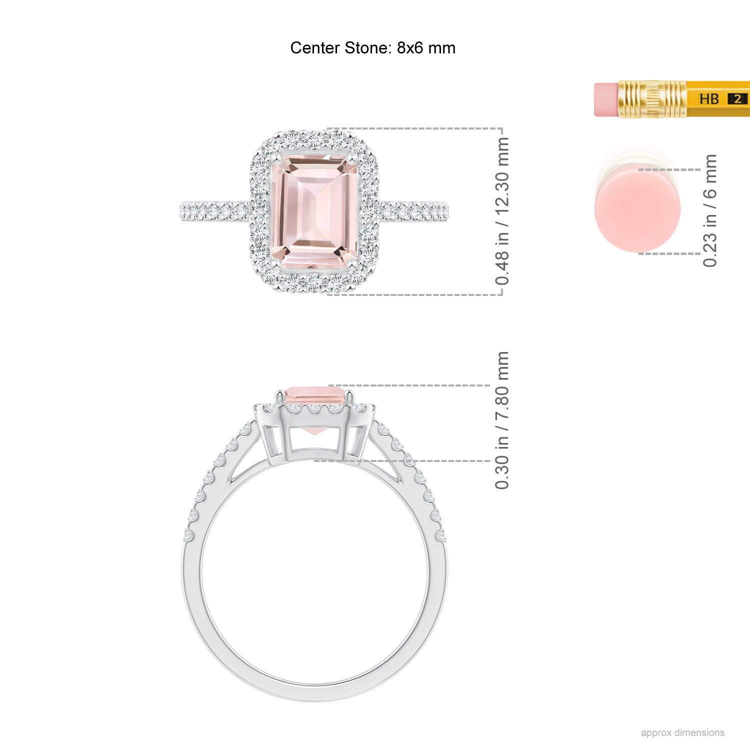 AA - Morganite / 1.81 CT / 14 KT White Gold