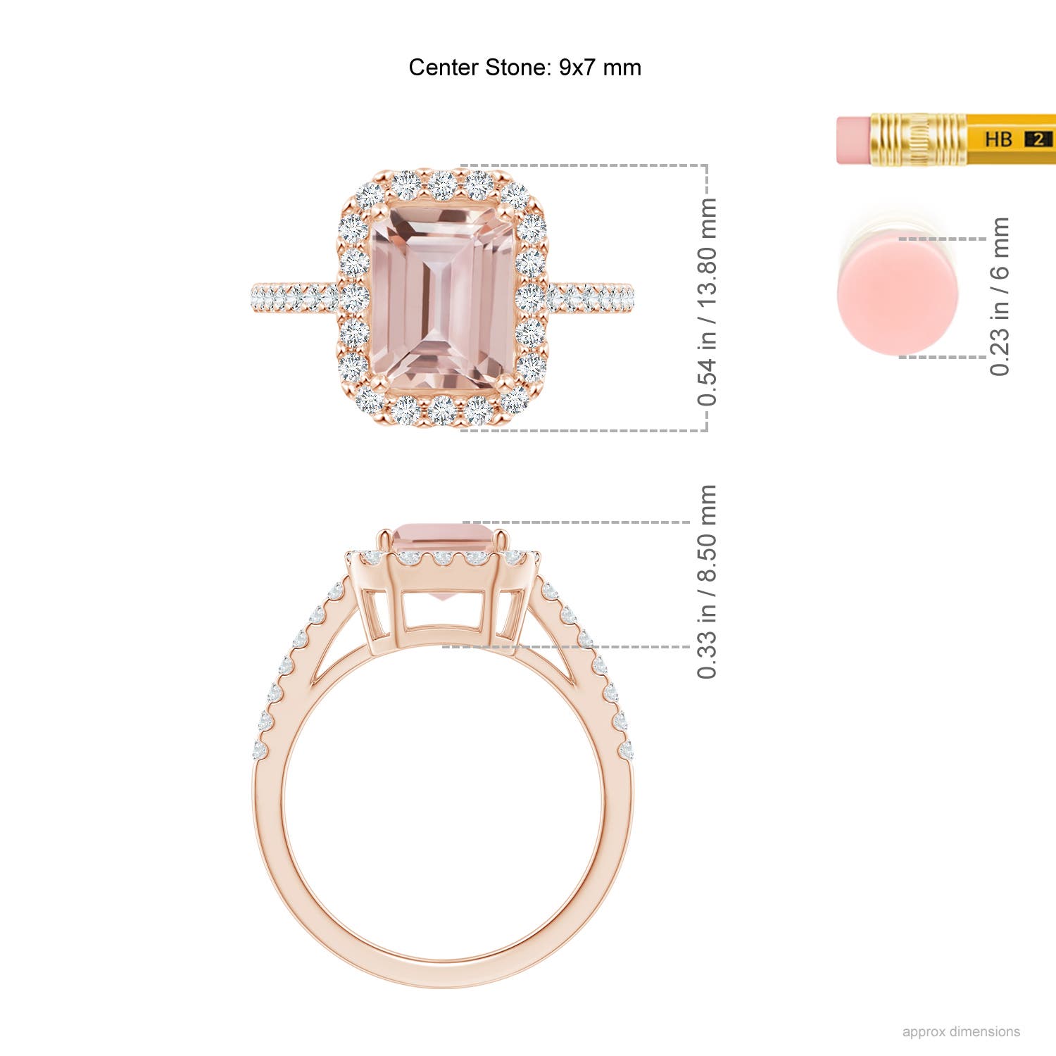 AAA - Morganite / 2.53 CT / 14 KT Rose Gold