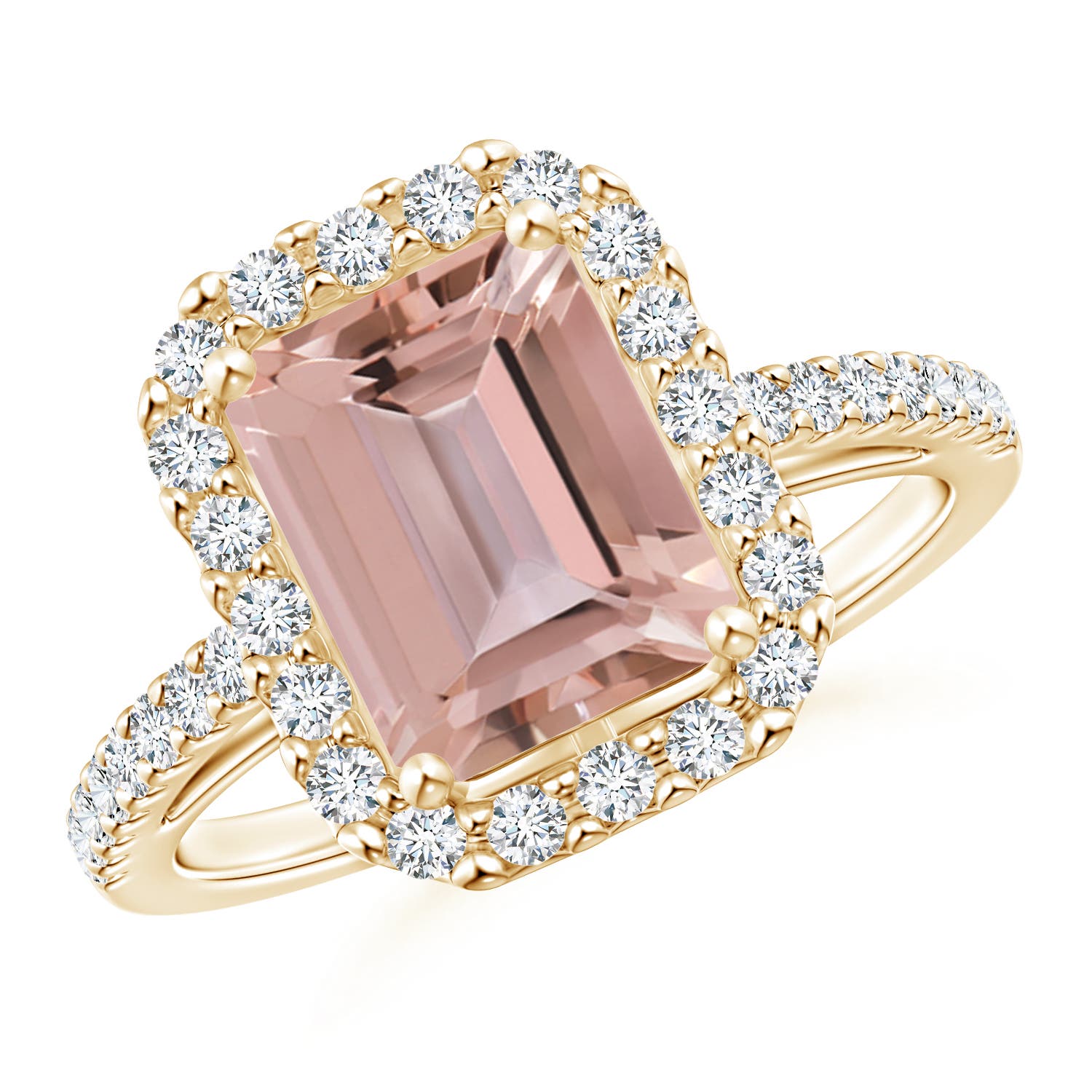 AAAA - Morganite / 2.53 CT / 14 KT Yellow Gold