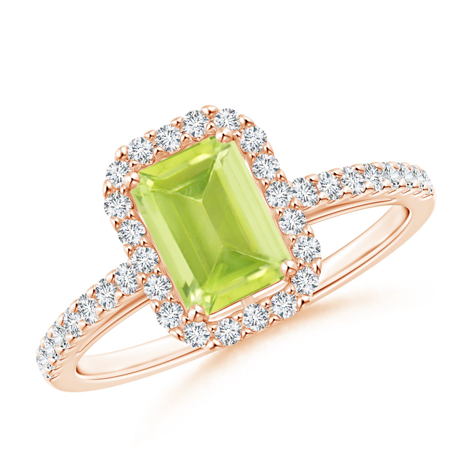 A - Peridot / 1.33 CT / 14 KT Rose Gold