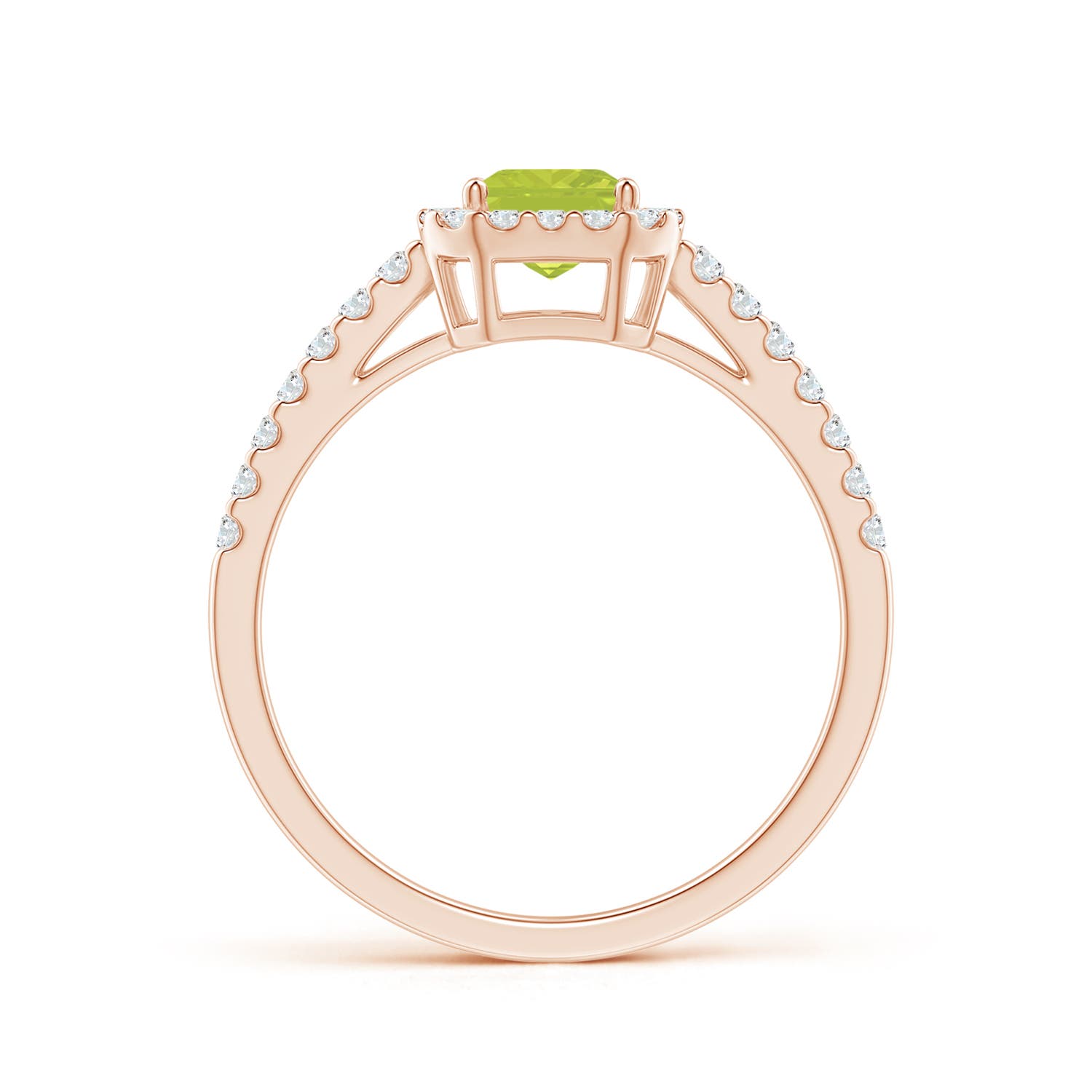 A - Peridot / 1.33 CT / 14 KT Rose Gold