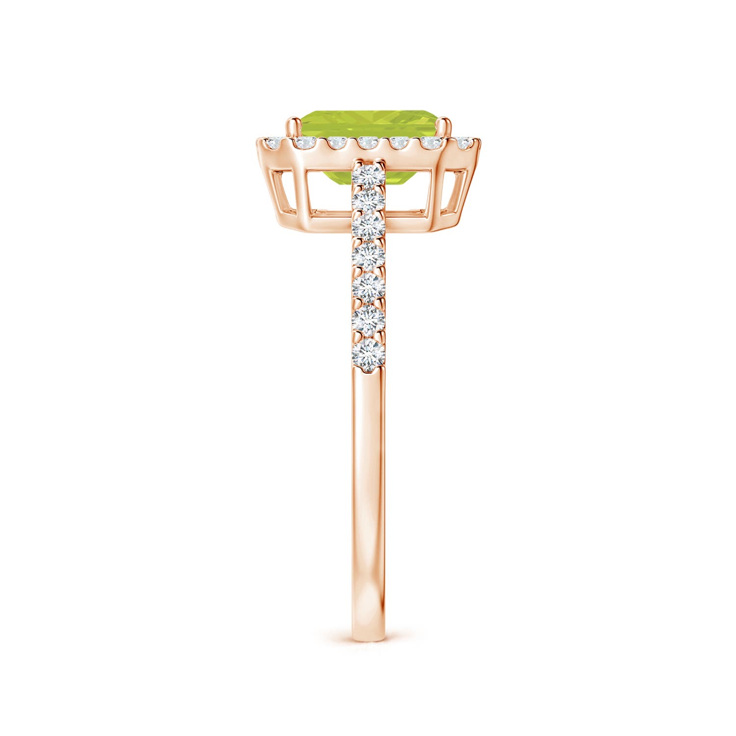 A - Peridot / 1.33 CT / 14 KT Rose Gold