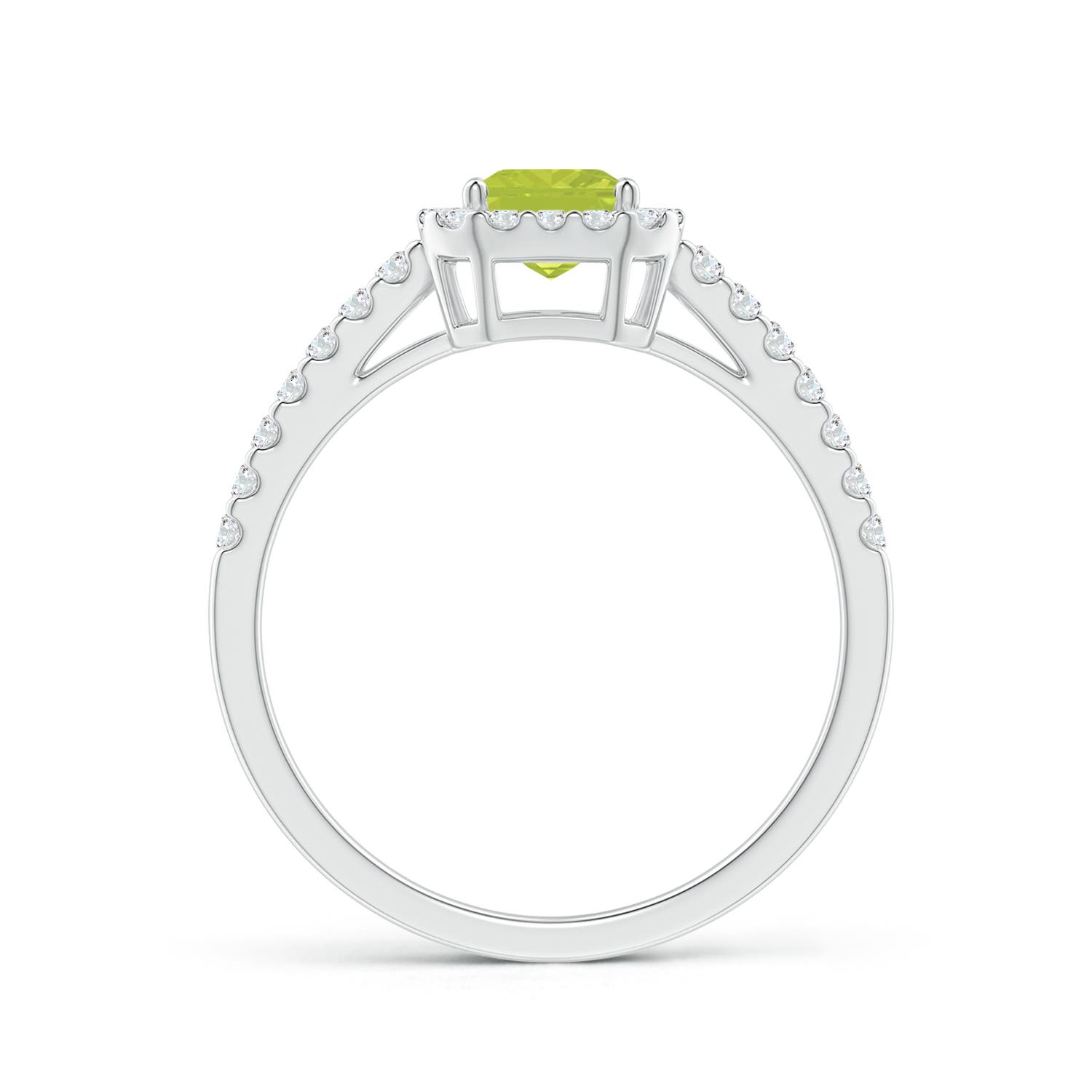 A - Peridot / 1.33 CT / 14 KT White Gold