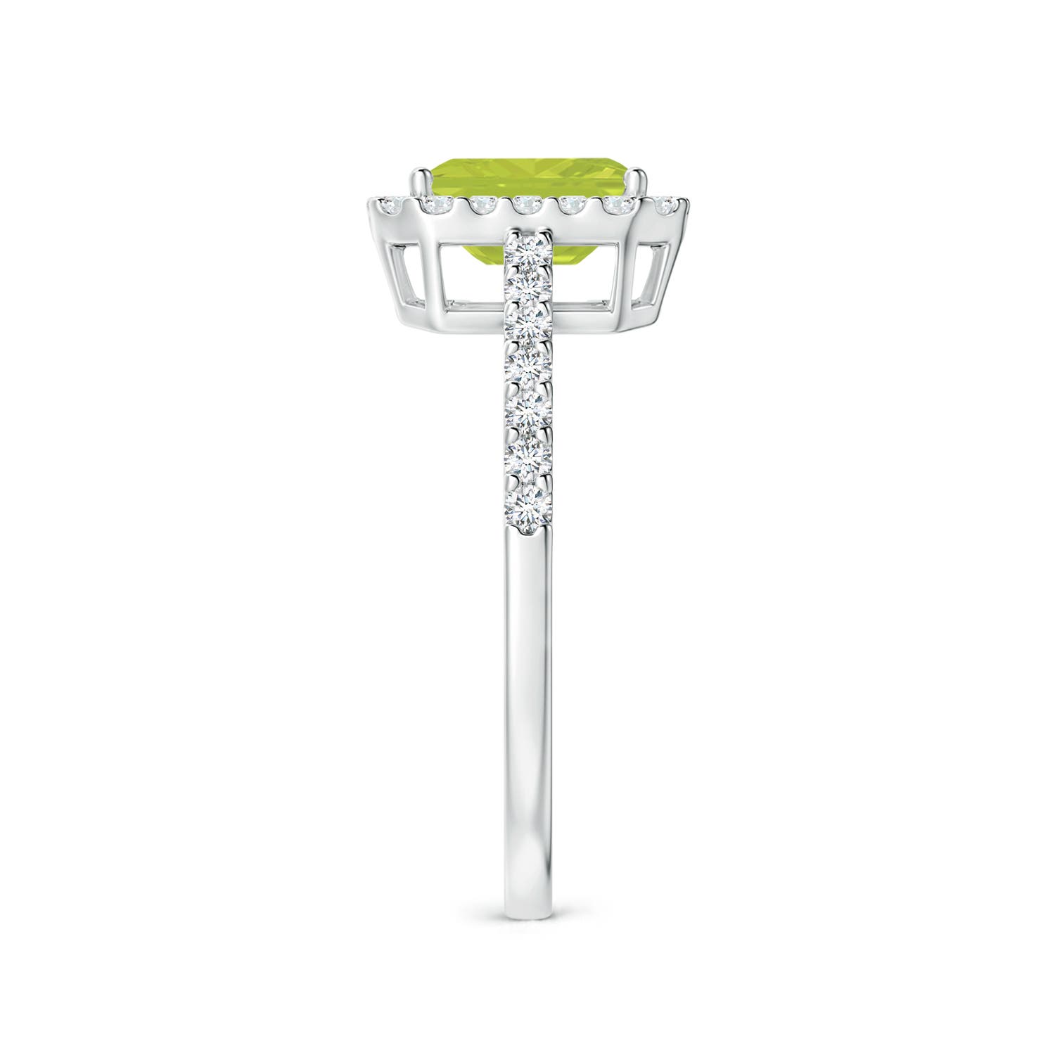 A - Peridot / 1.33 CT / 14 KT White Gold