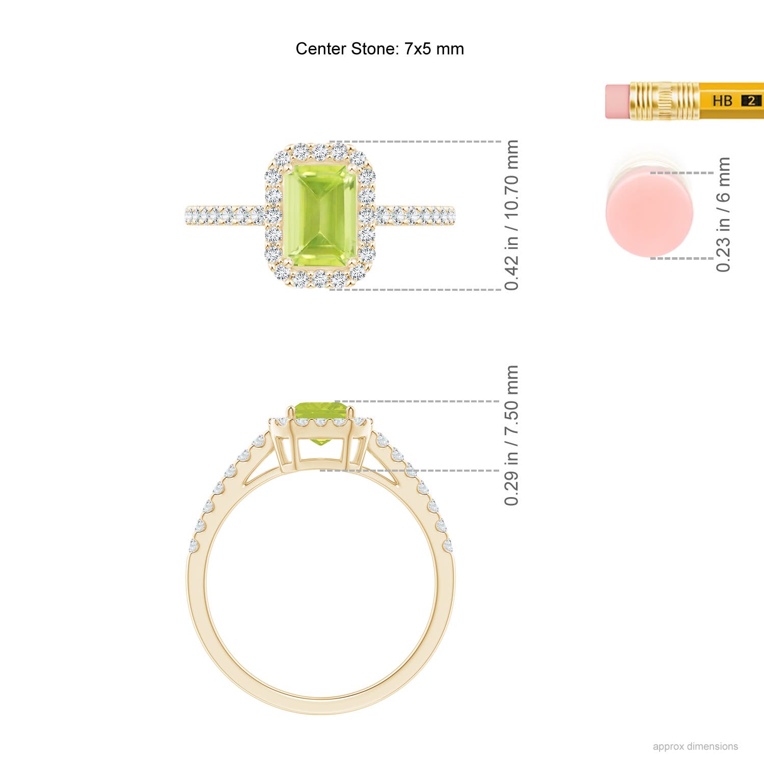 A - Peridot / 1.33 CT / 14 KT Yellow Gold