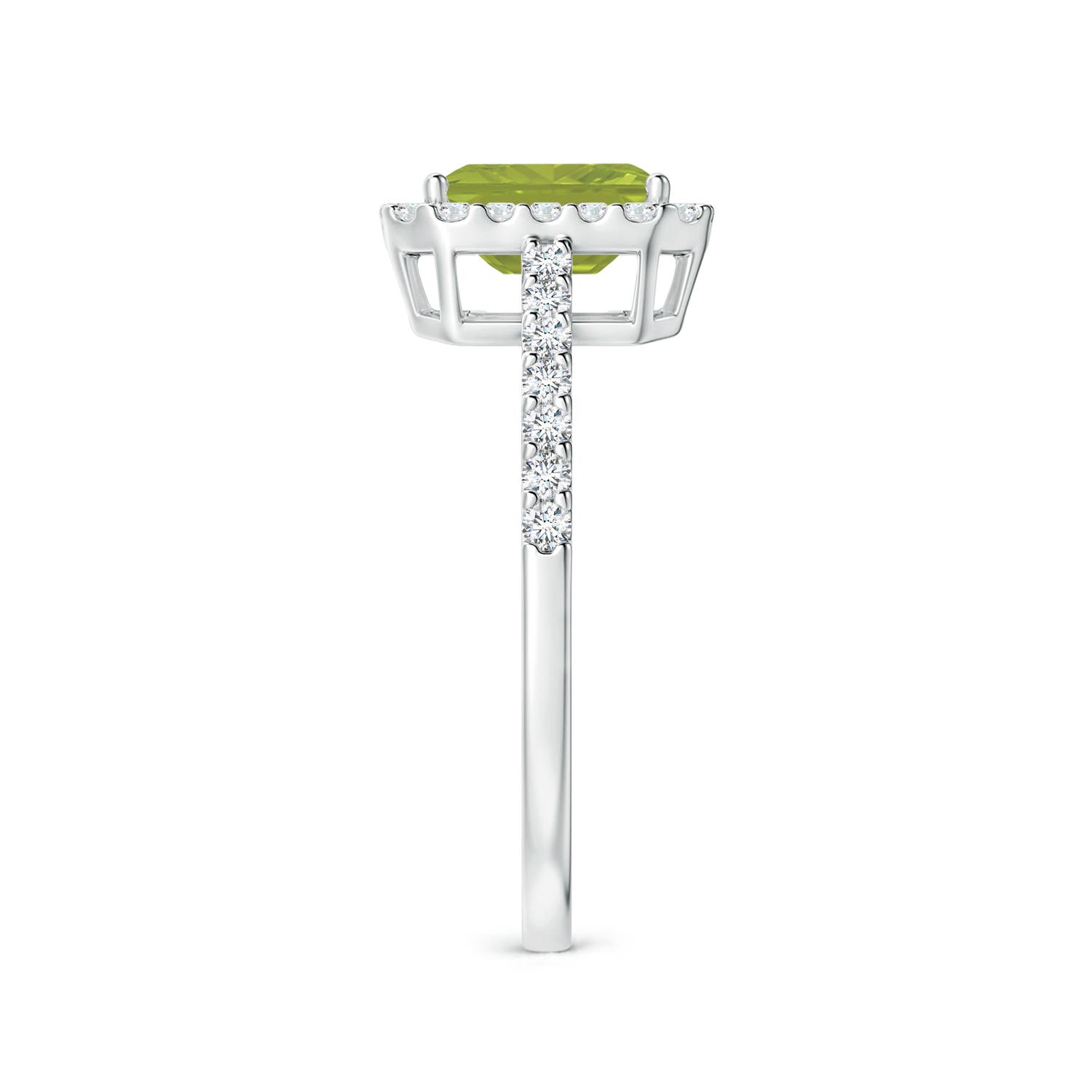 AA - Peridot / 1.33 CT / 14 KT White Gold