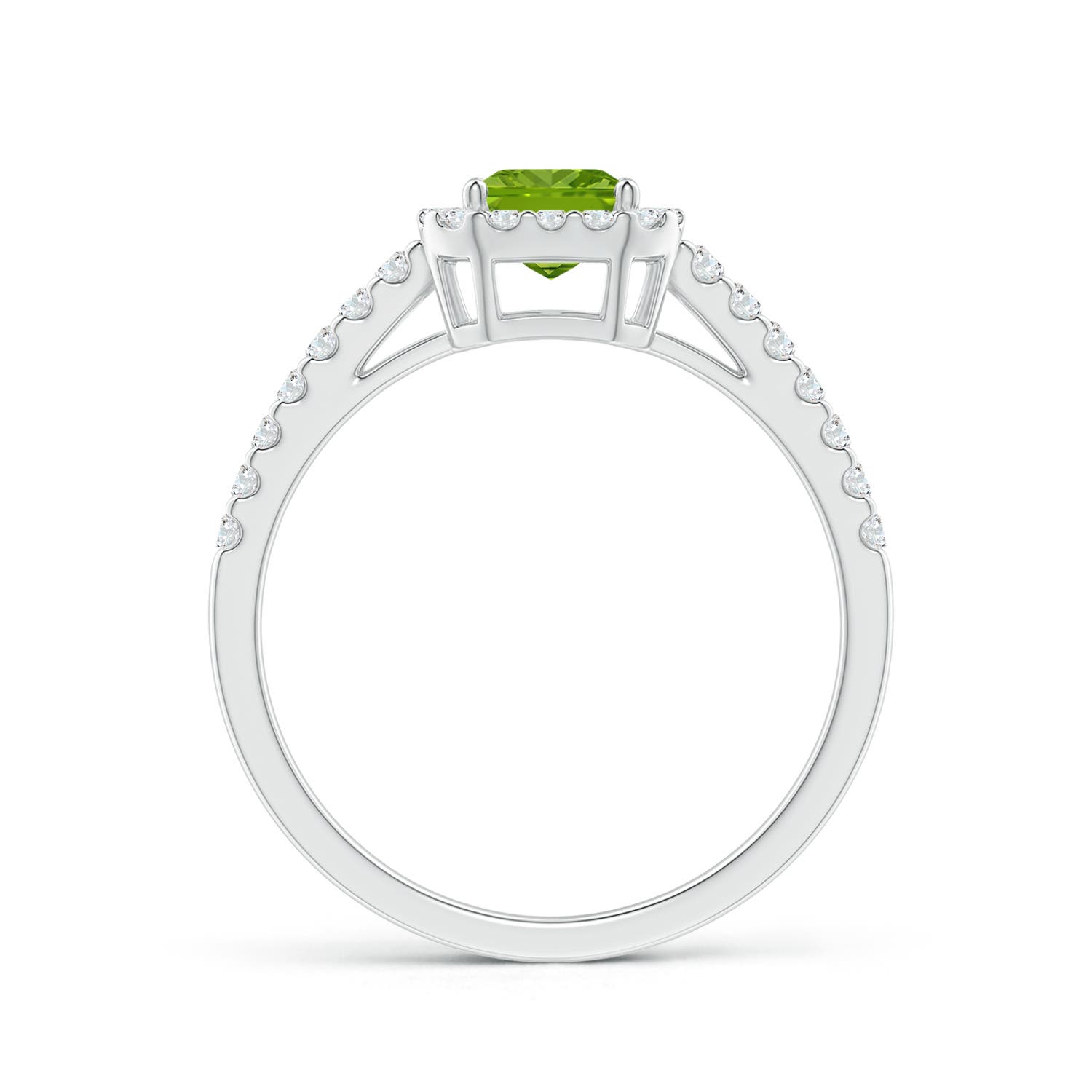 AAAA - Peridot / 1.33 CT / 14 KT White Gold