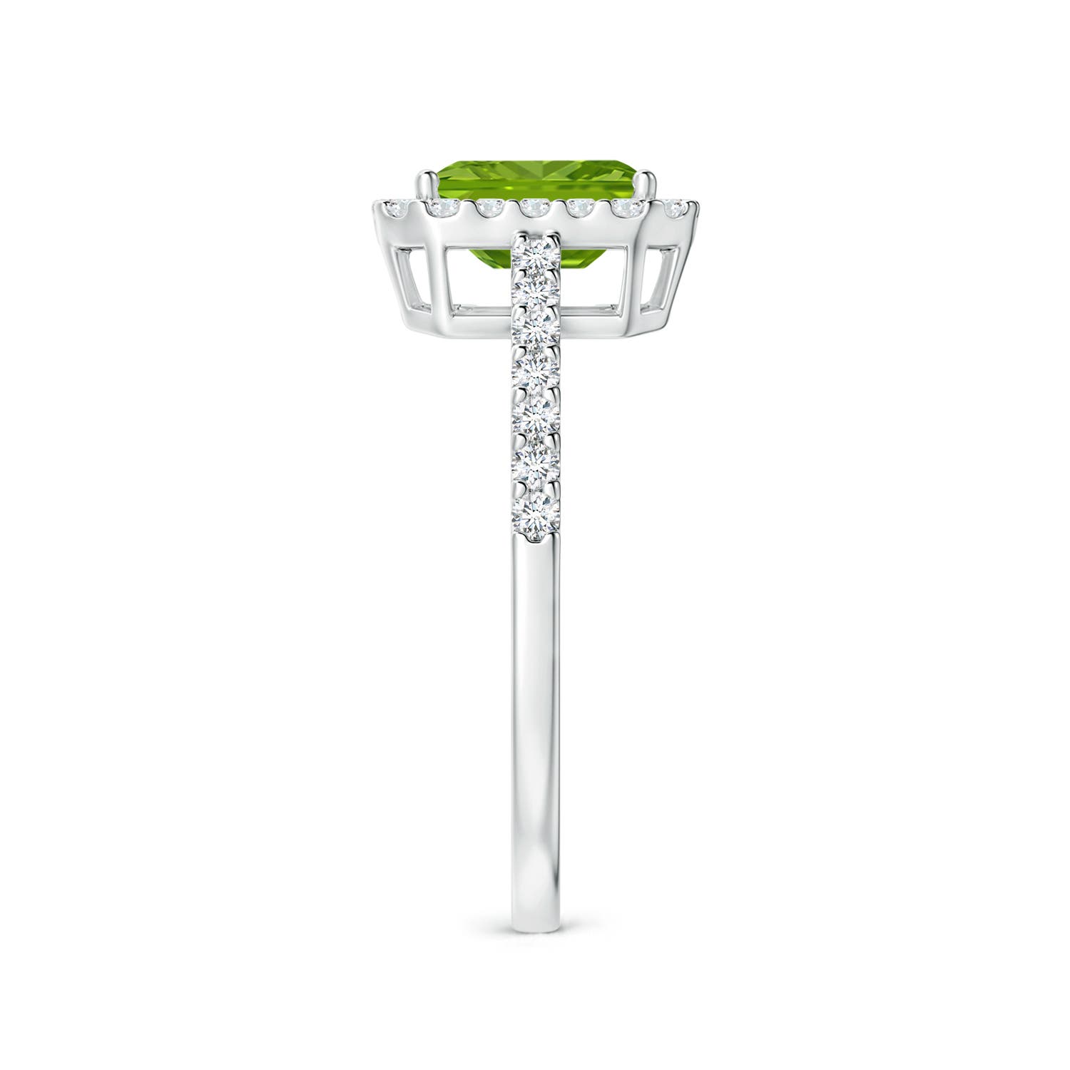 AAAA - Peridot / 1.33 CT / 14 KT White Gold