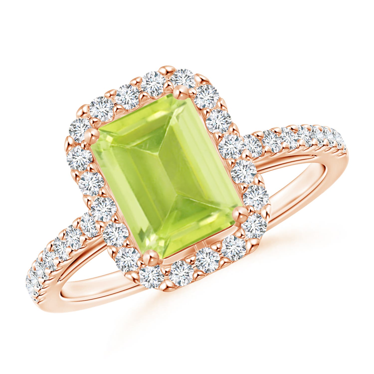 A - Peridot / 2.01 CT / 14 KT Rose Gold