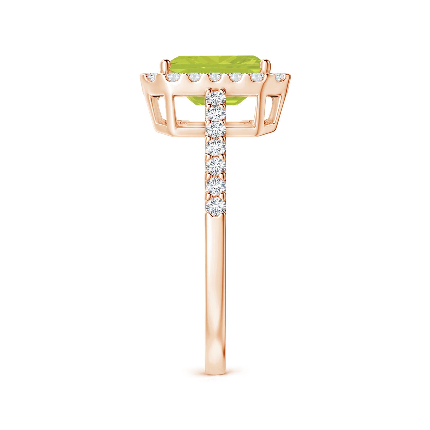 A - Peridot / 2.01 CT / 14 KT Rose Gold