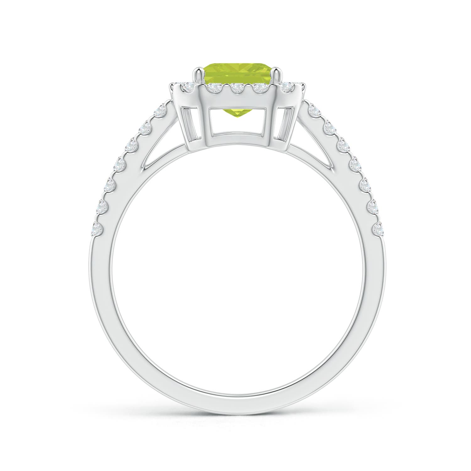 A - Peridot / 2.01 CT / 14 KT White Gold