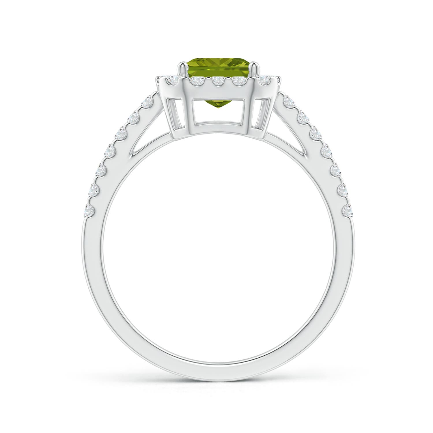 AAA - Peridot / 2.01 CT / 14 KT White Gold