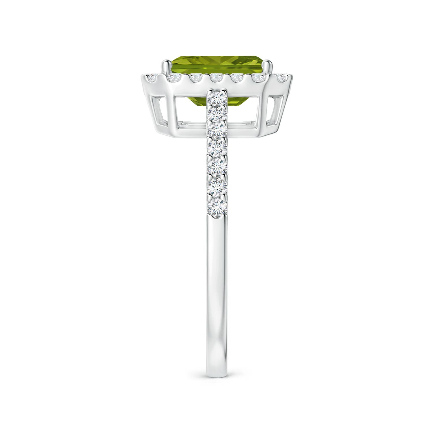 AAA - Peridot / 2.01 CT / 14 KT White Gold