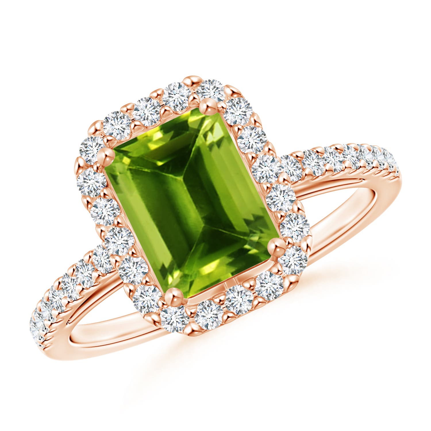 AAAA - Peridot / 2.01 CT / 14 KT Rose Gold