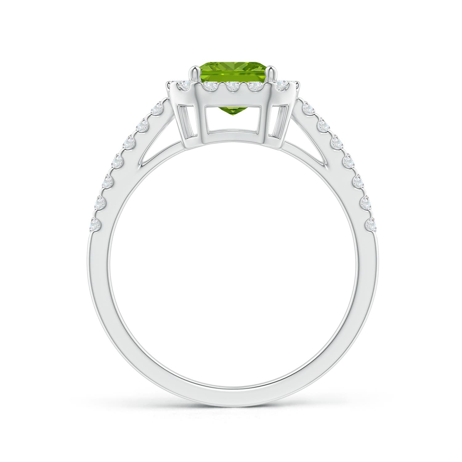 AAAA - Peridot / 2.01 CT / 14 KT White Gold