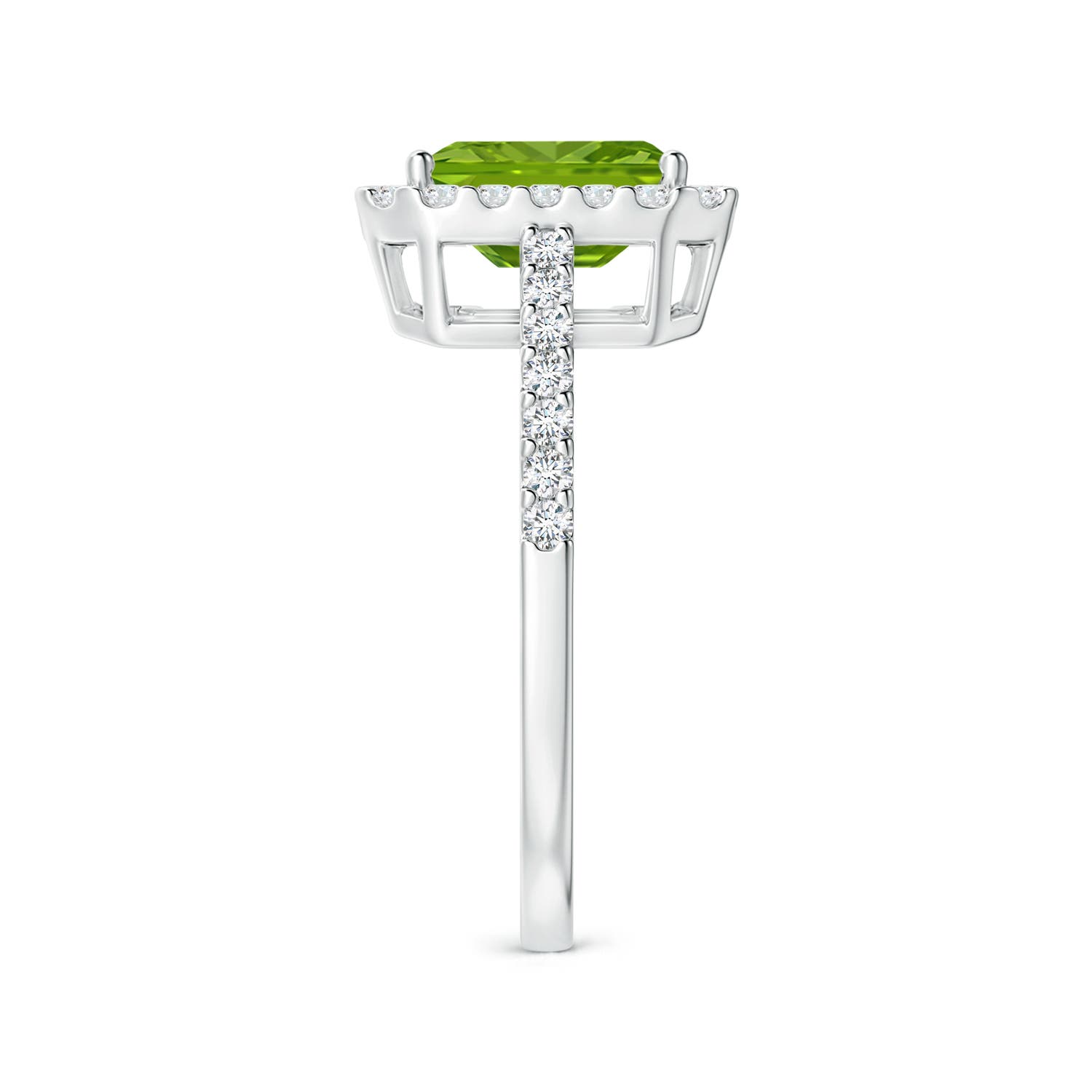 AAAA - Peridot / 2.01 CT / 14 KT White Gold