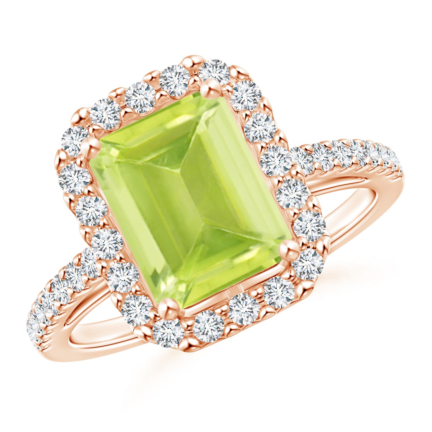 A - Peridot / 2.83 CT / 14 KT Rose Gold