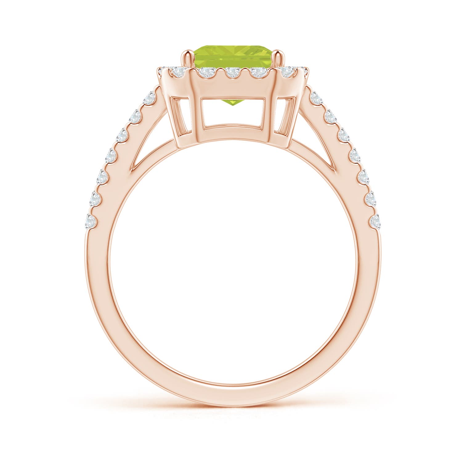 A - Peridot / 2.83 CT / 14 KT Rose Gold