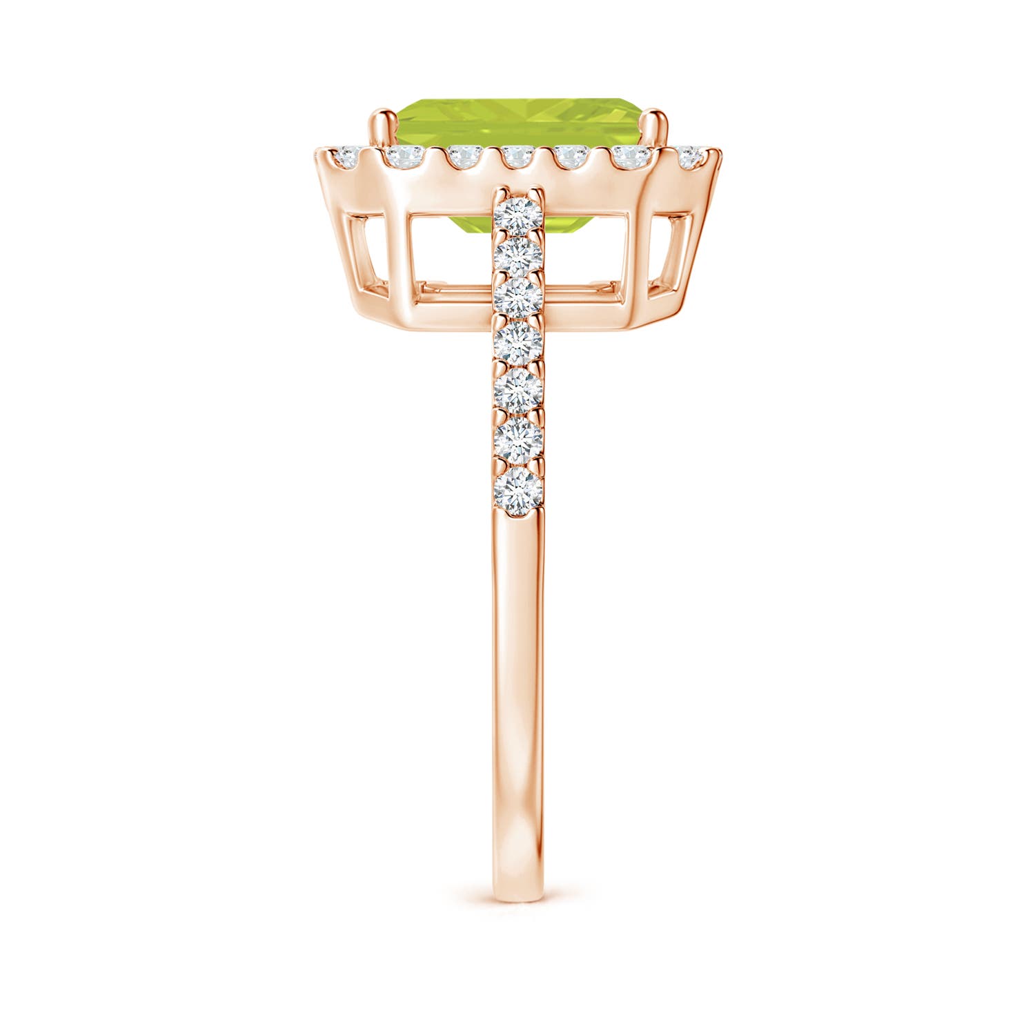 A - Peridot / 2.83 CT / 14 KT Rose Gold