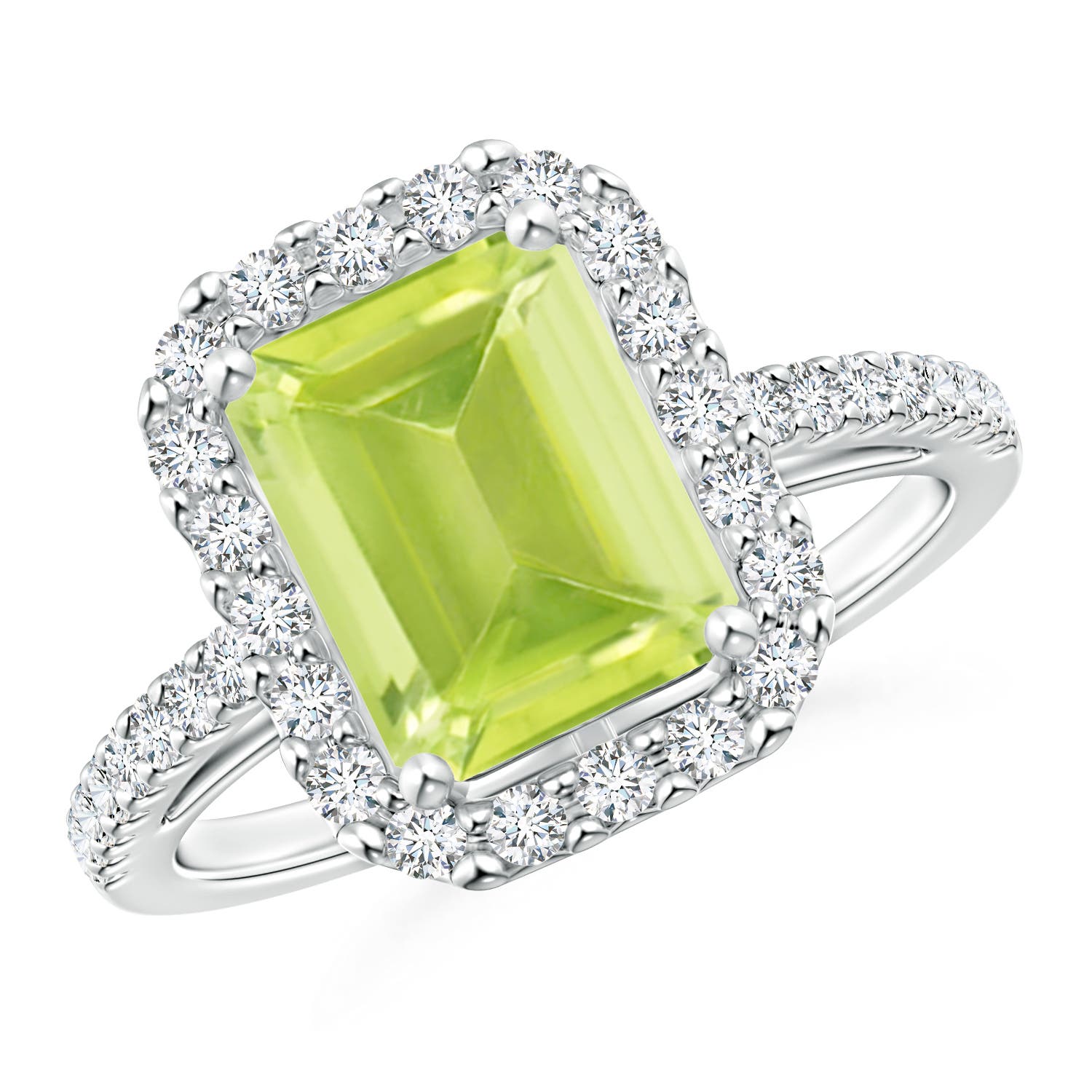 A - Peridot / 2.83 CT / 14 KT White Gold