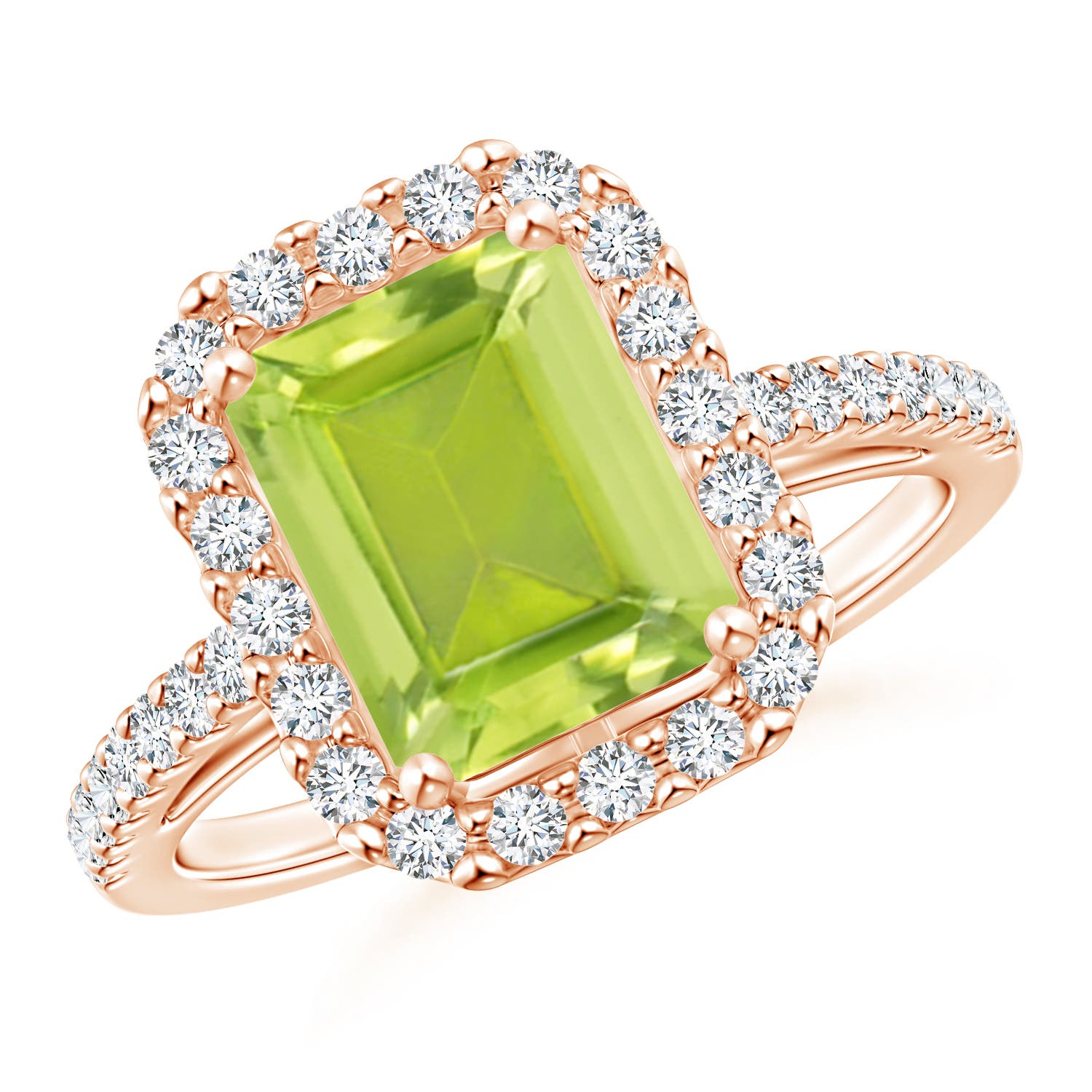 AA - Peridot / 2.83 CT / 14 KT Rose Gold