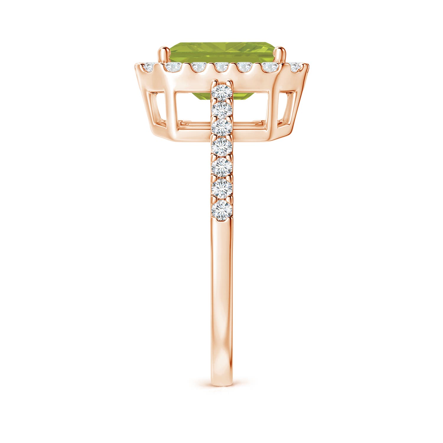 AA - Peridot / 2.83 CT / 14 KT Rose Gold