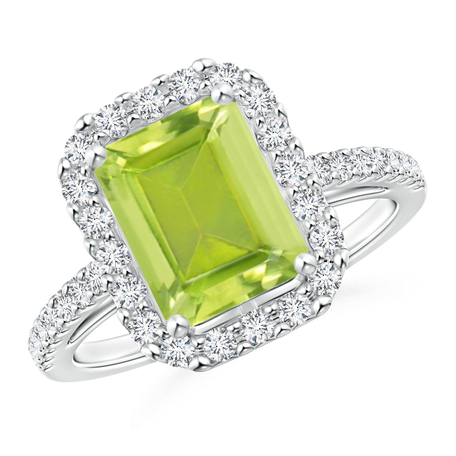 AA - Peridot / 2.83 CT / 14 KT White Gold