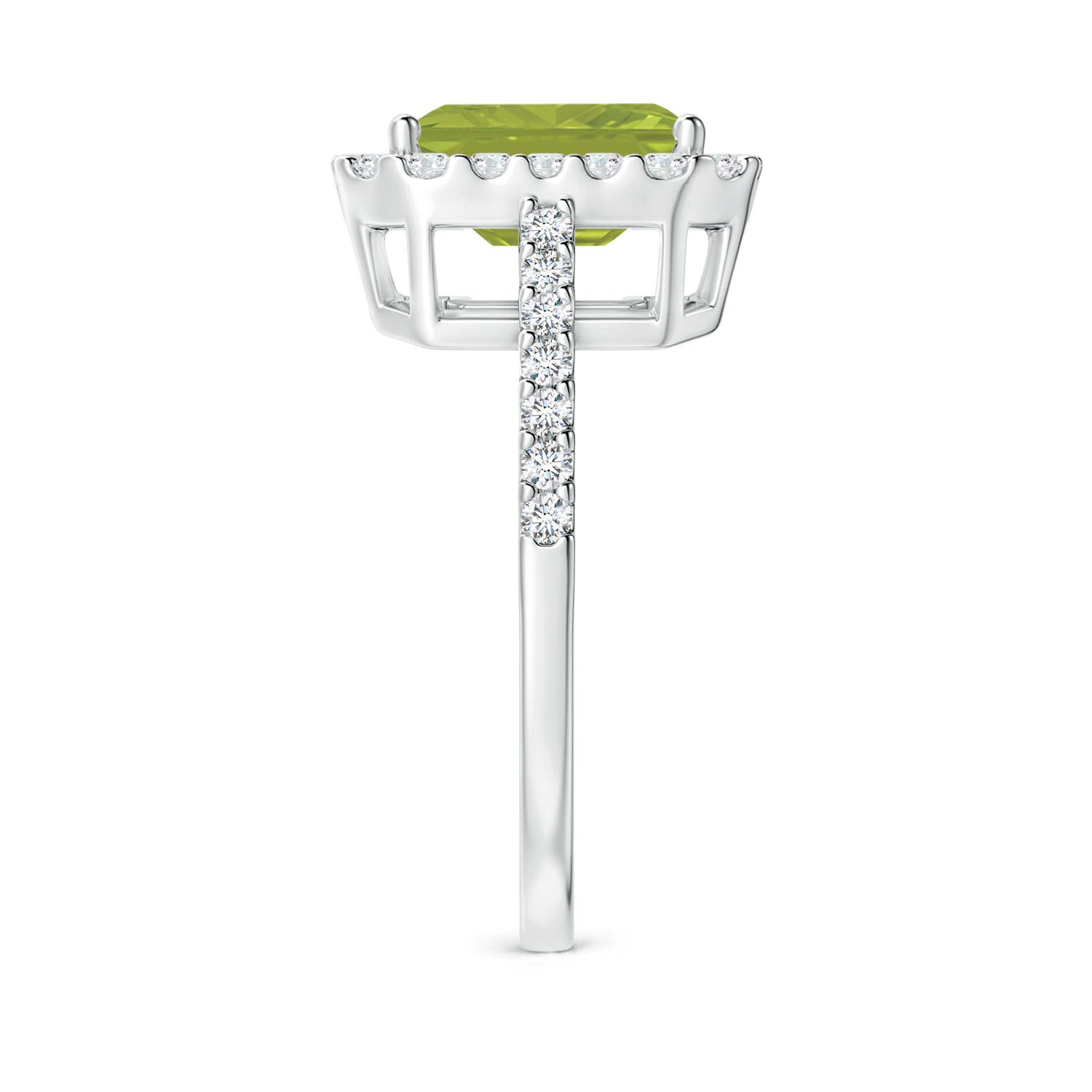 AA - Peridot / 2.83 CT / 14 KT White Gold