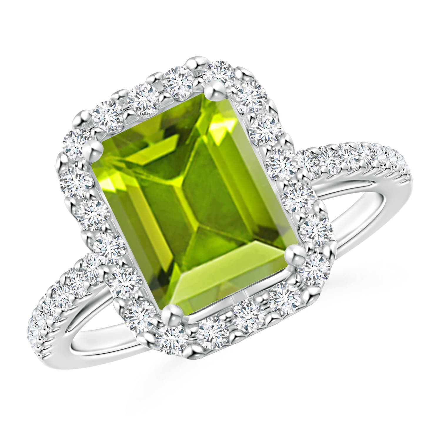 AAA - Peridot / 2.83 CT / 14 KT White Gold