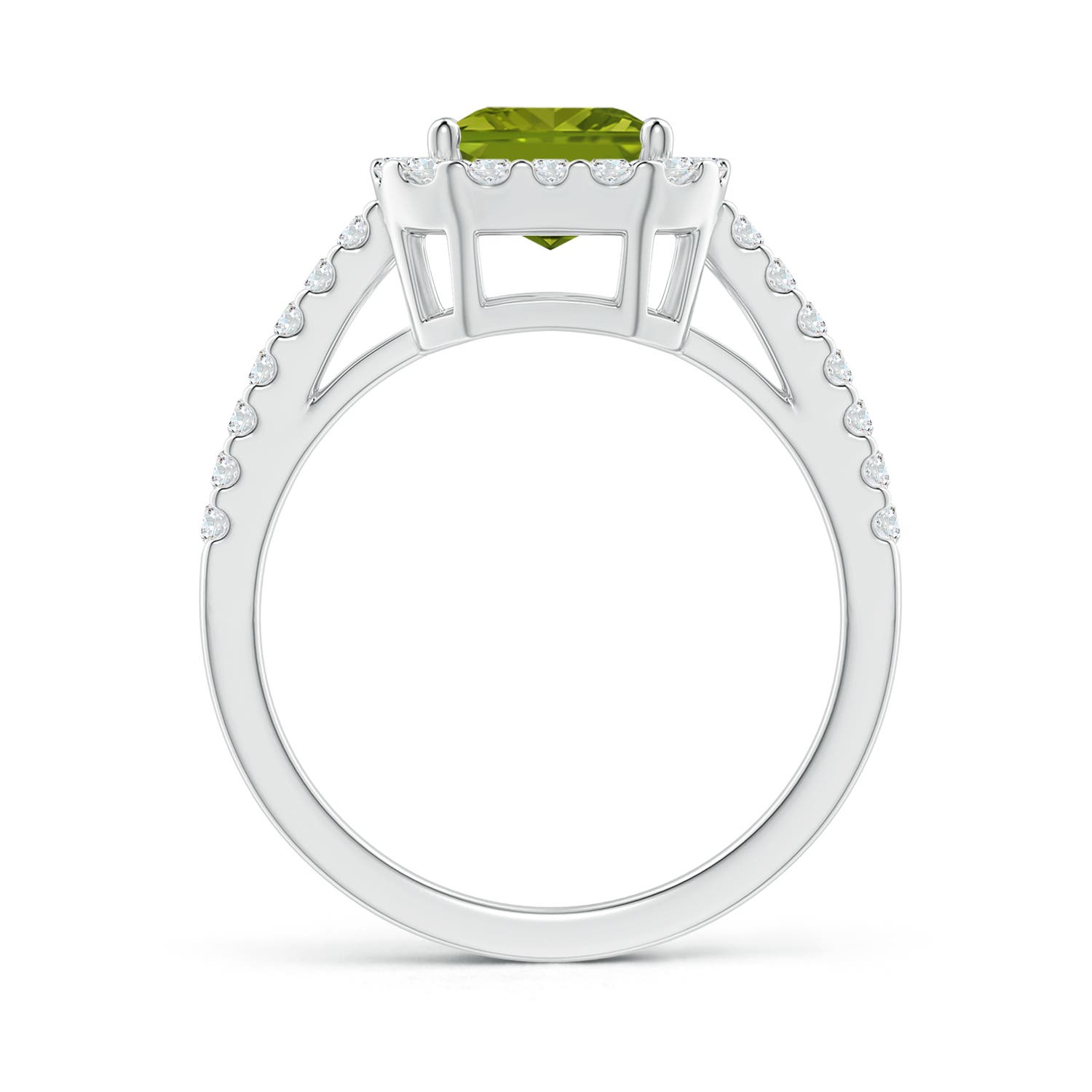 AAA - Peridot / 2.83 CT / 14 KT White Gold