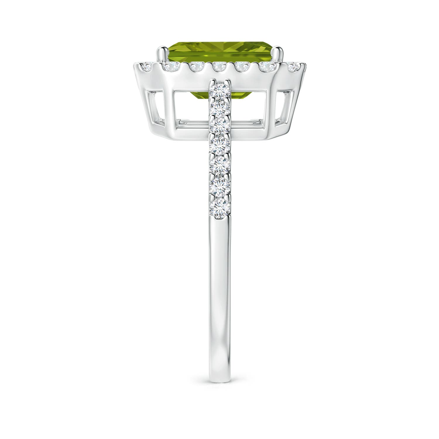 AAA - Peridot / 2.83 CT / 14 KT White Gold