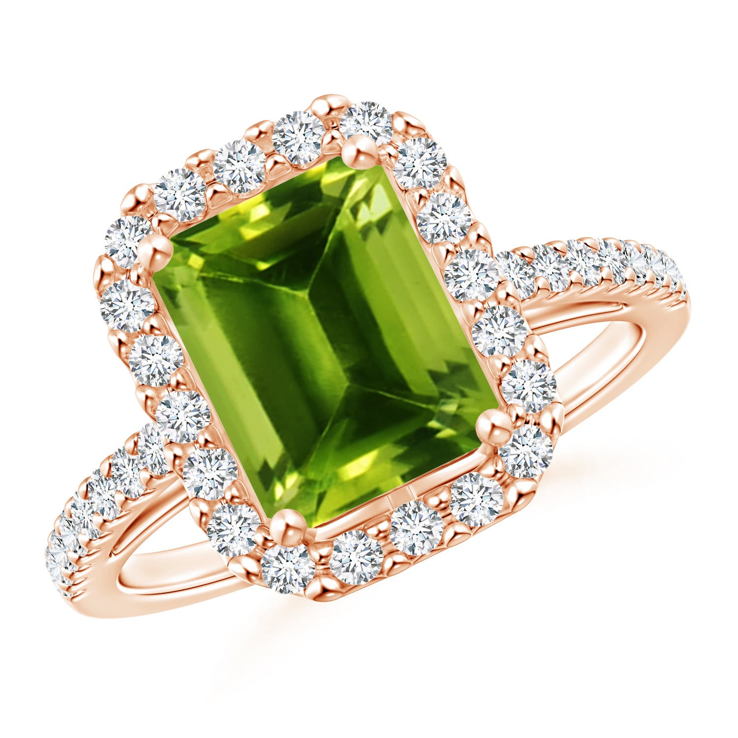 AAAA - Peridot / 2.83 CT / 14 KT Rose Gold